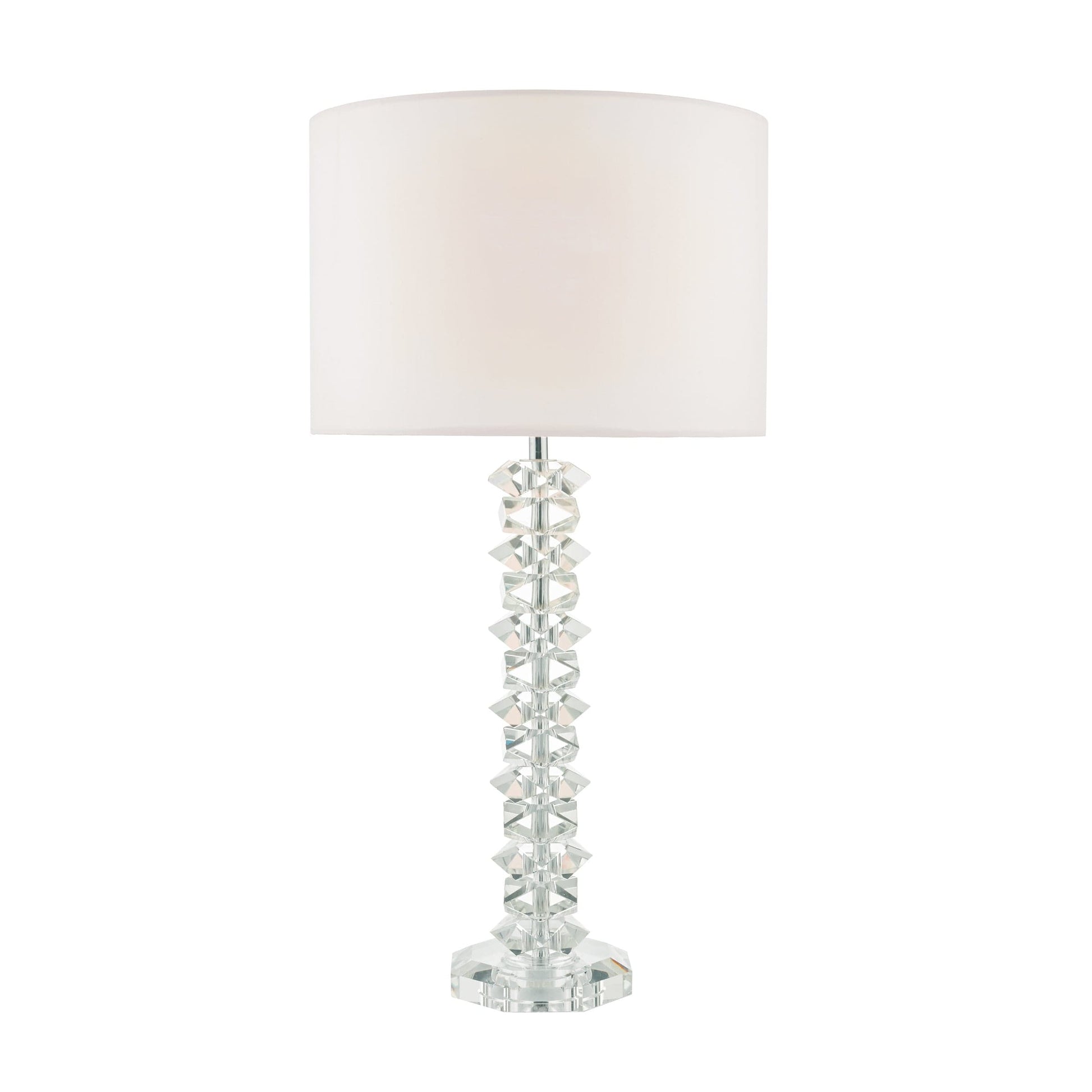 dar lighting Mina Table Lamp Polished Chrome & Crystal With Shade MIN4208