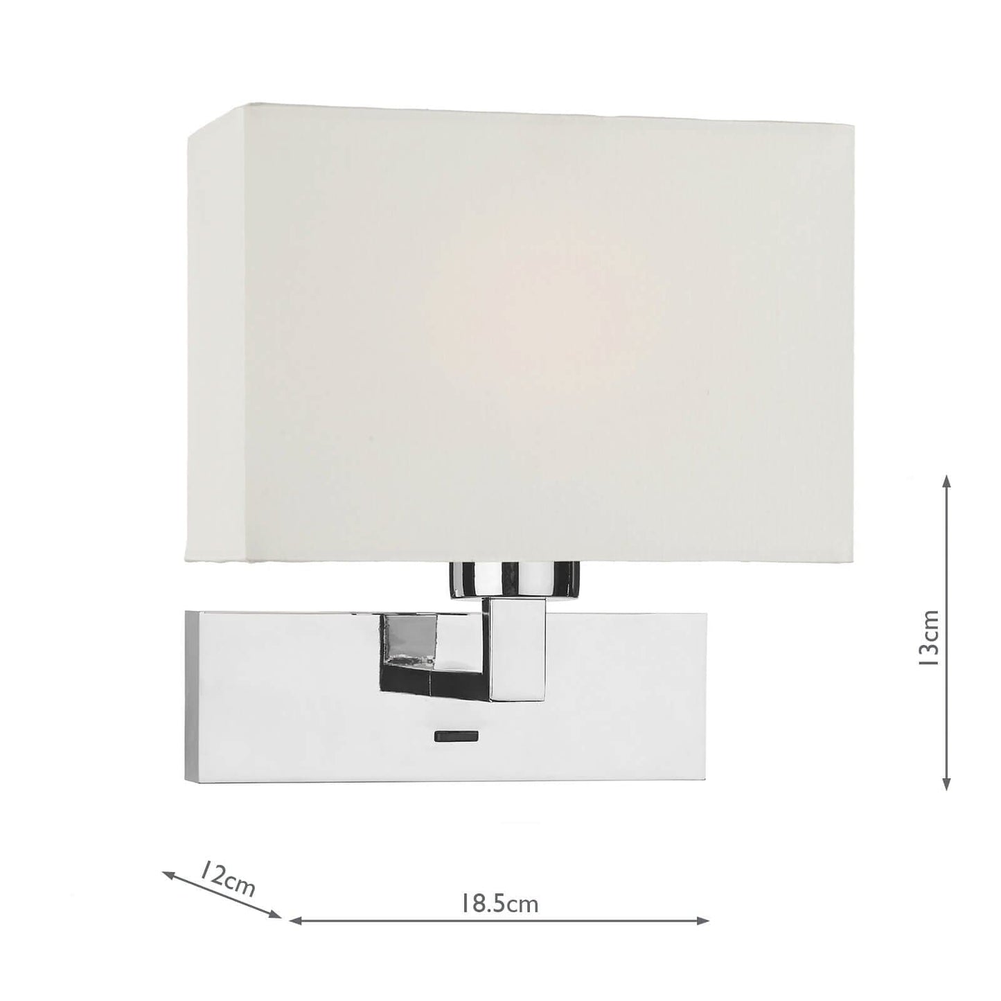 dar lighting Modena Wall Light In Polished Chrome (Bracket Only) MOD7150