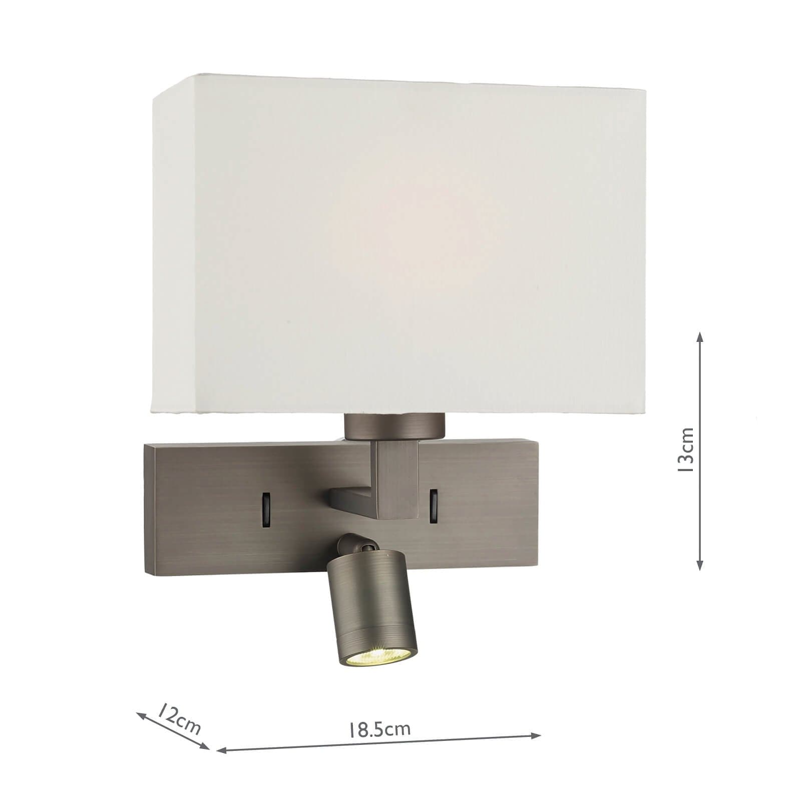 dar lighting Modena Wall Light With LED In Bronze (Bracket Only) MOD7163L