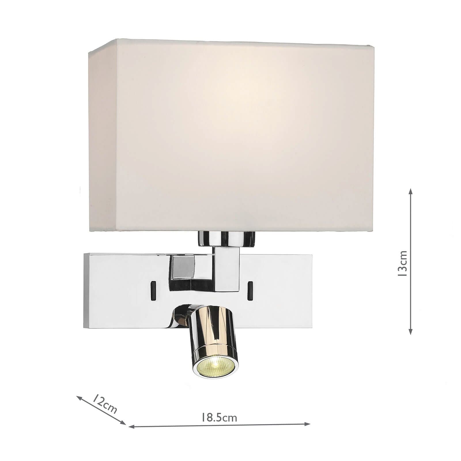 dar lighting Modena Wall Light With LED In Polished Chrome (Bracket Only) MOD7150L