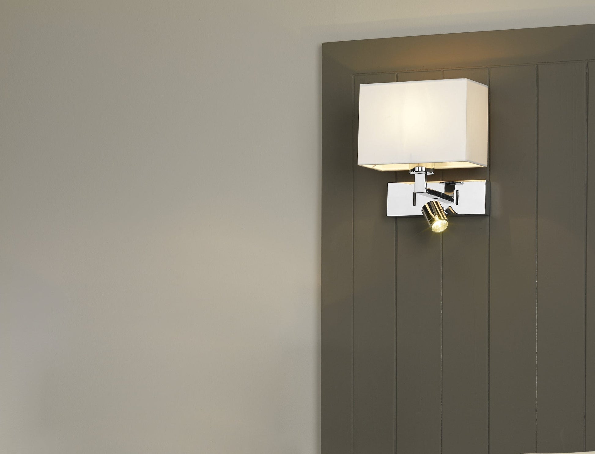 dar lighting Modena Wall Light With LED In Polished Chrome (Bracket Only) MOD7150L