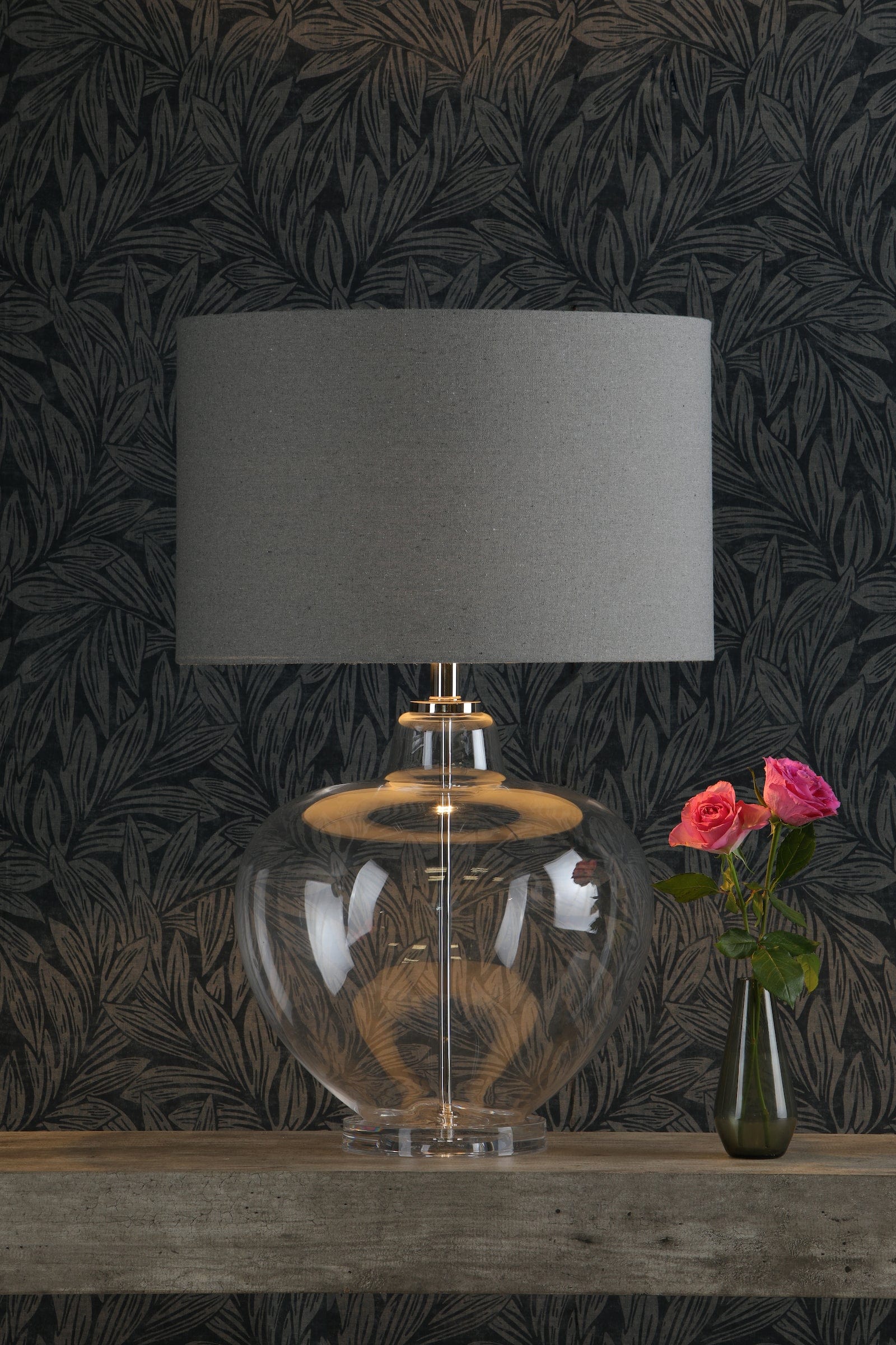 dar lighting Moffat Table Lamp Glass Polished Chrome Base Only MOF4308