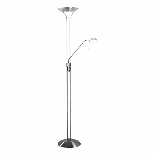 dar lighting Montana Mother & Child Floor Lamp Satin Chrome MON4946