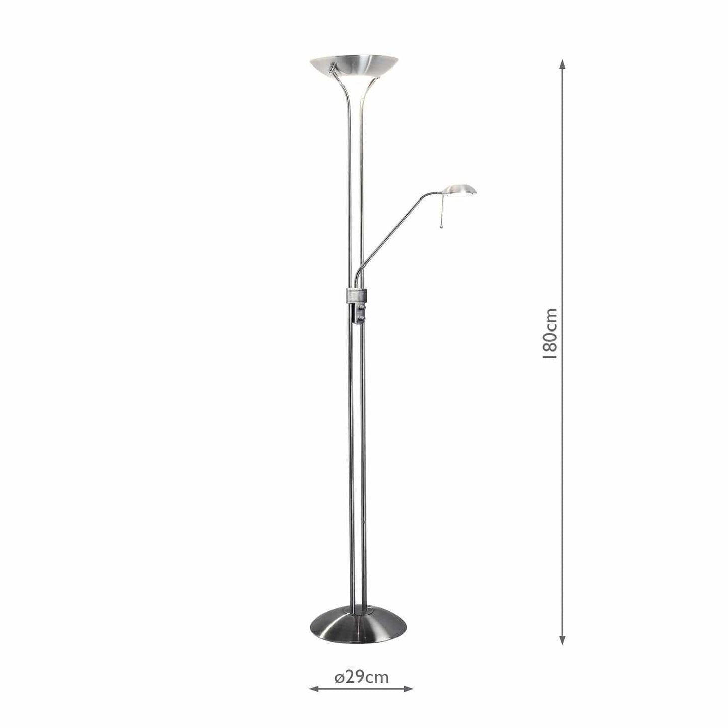 dar lighting Montana Mother & Child Floor Lamp Satin Chrome MON4946