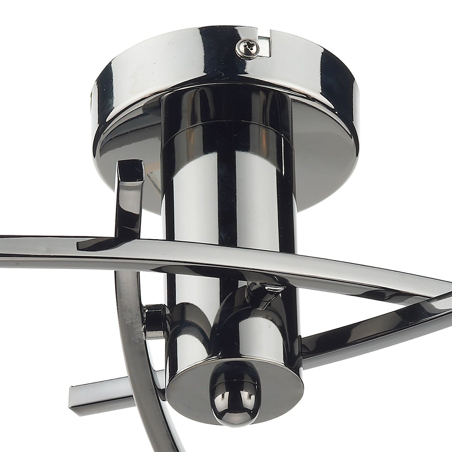 dar lighting Morgan 3 Light Semi Flush Black Chrome MOR0367