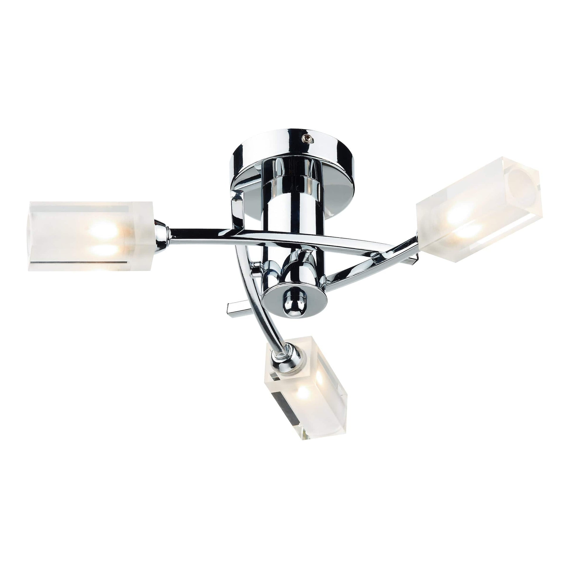 dar lighting Morgan 3 Light Semi Flush Polished Chrome MOR0350