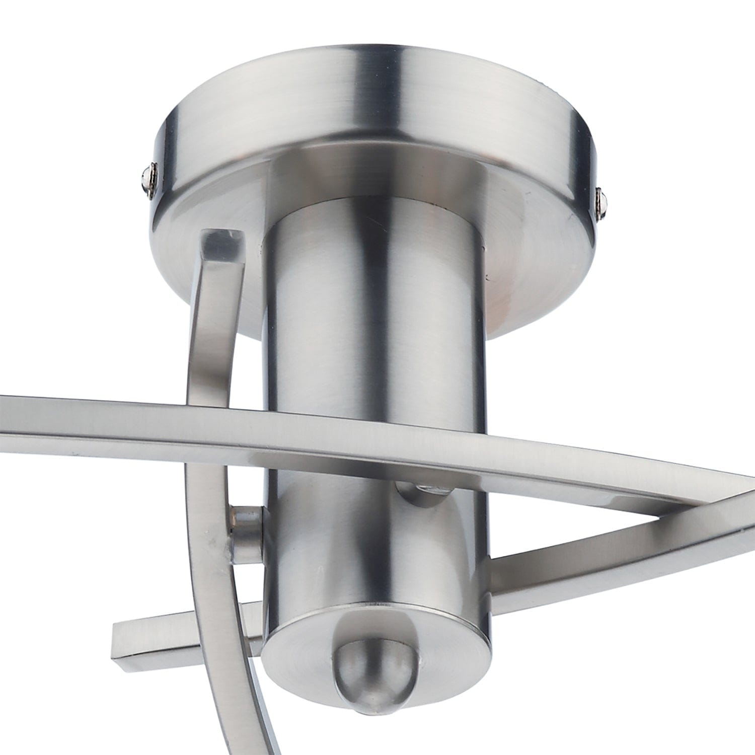 dar lighting Morgan 3 Light Semi Flush Satin Chrome MOR0346