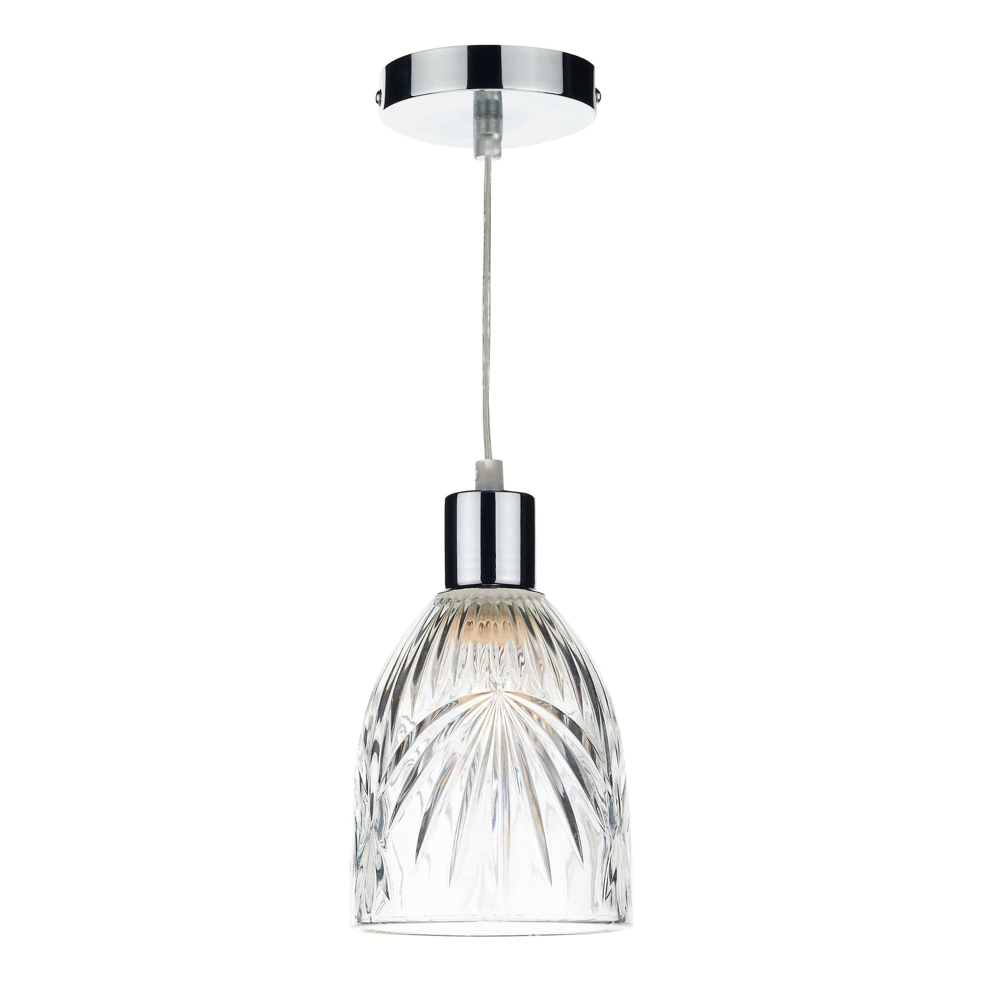 dar lighting Motif Easy Fit Pendant Clear Glass MOT6508