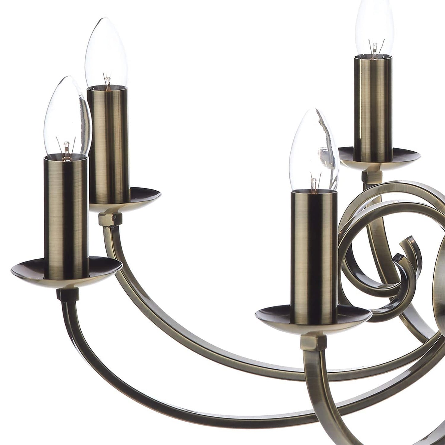 dar lighting Murray 8 Light Dual Mount Pendant Antique Brass MUR0875