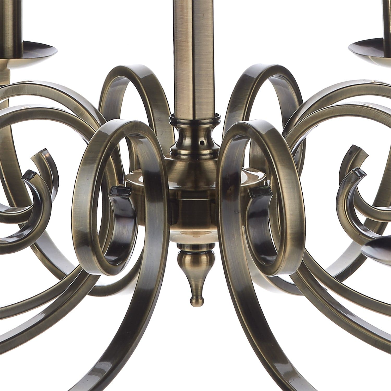 dar lighting Murray 8 Light Dual Mount Pendant Antique Brass MUR0875