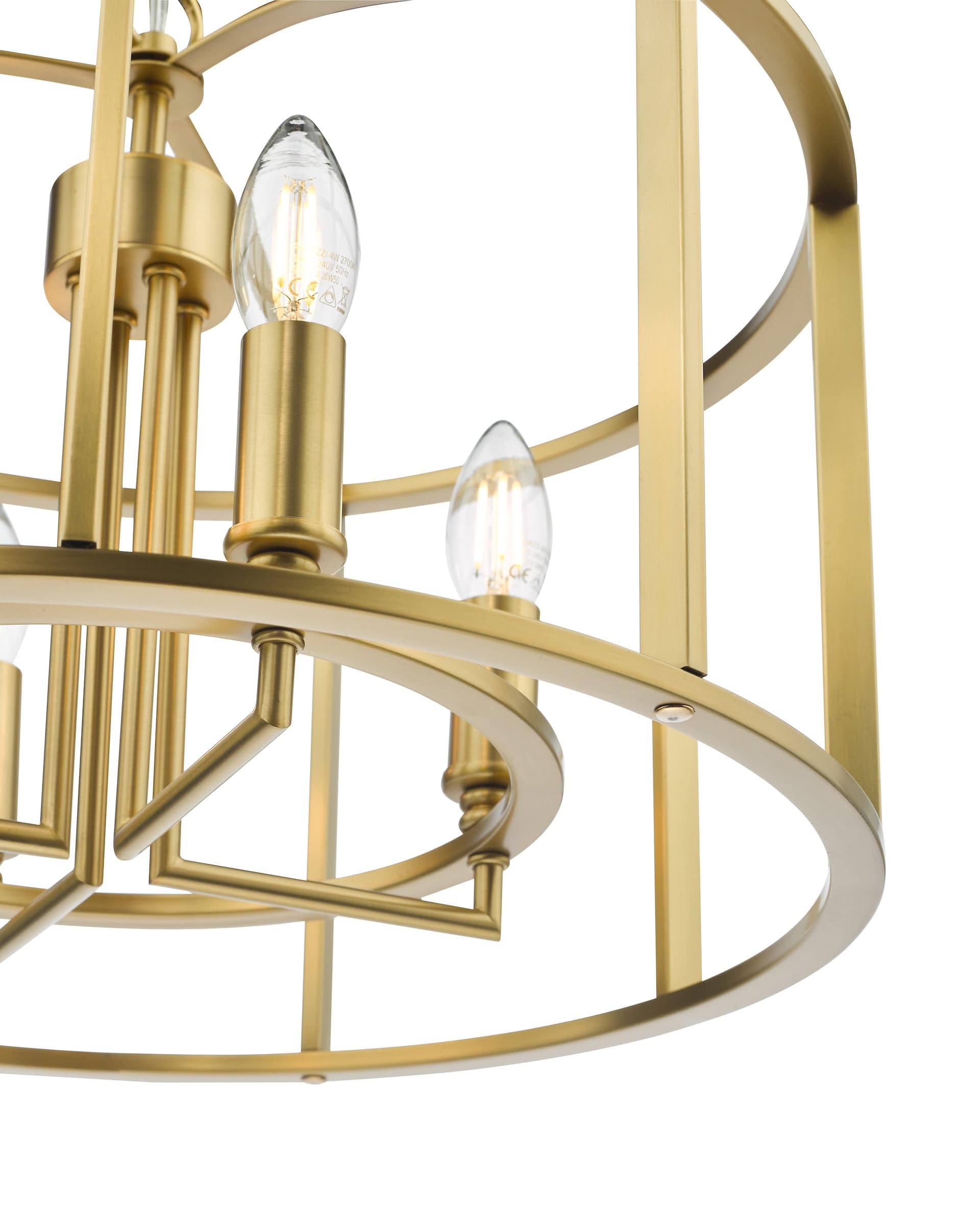 dar lighting Myka 4 Light Pendant Brushed Bronze MYK0463