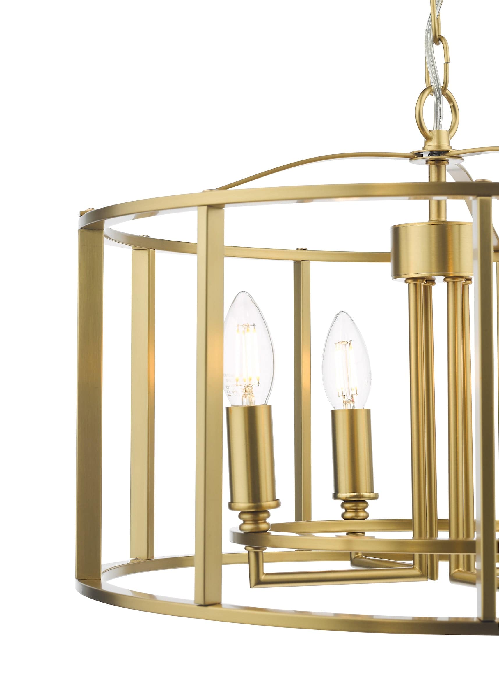 dar lighting Myka 4 Light Pendant Brushed Bronze MYK0463