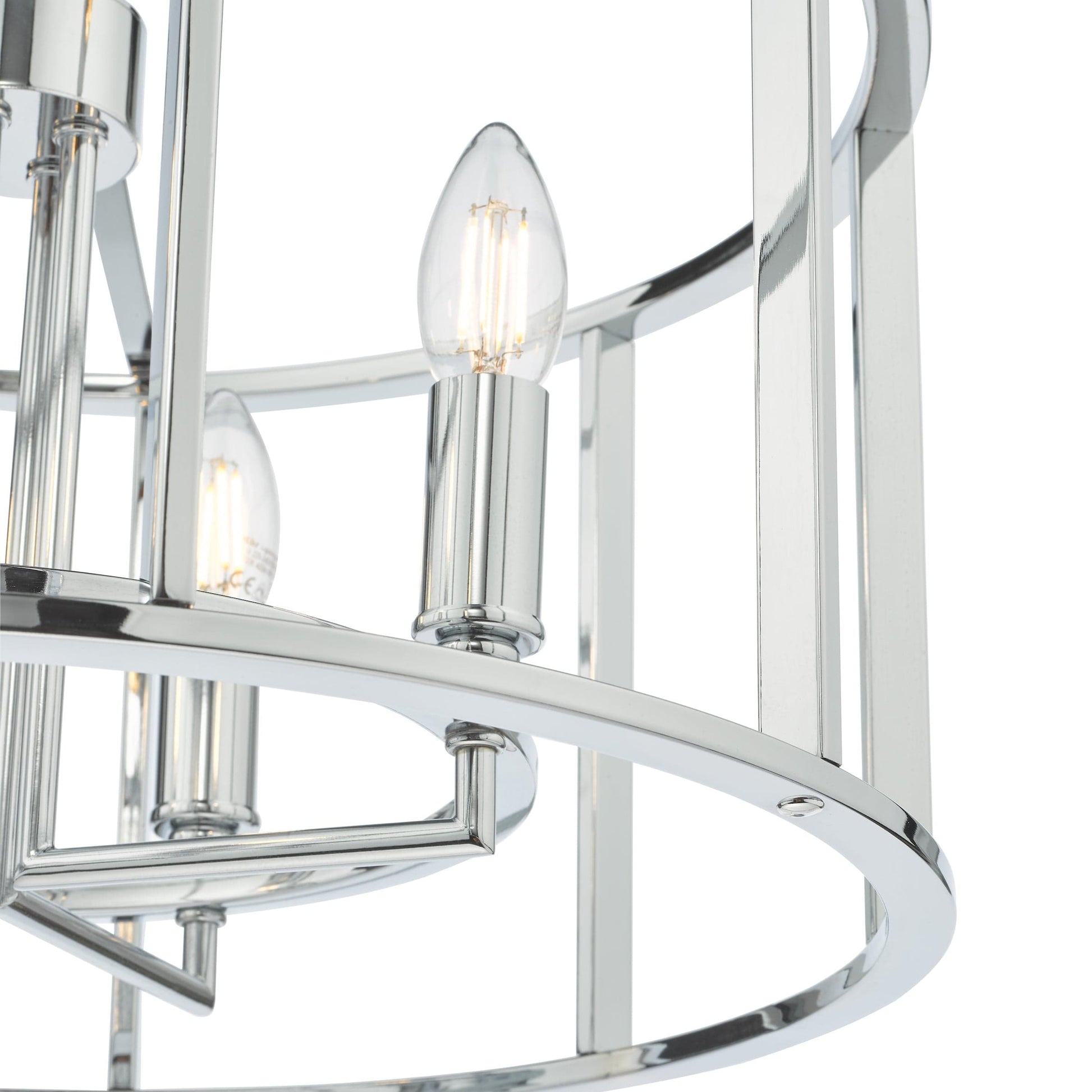 dar lighting Myka 4 Light Pendant Polished Chrome MYK0450