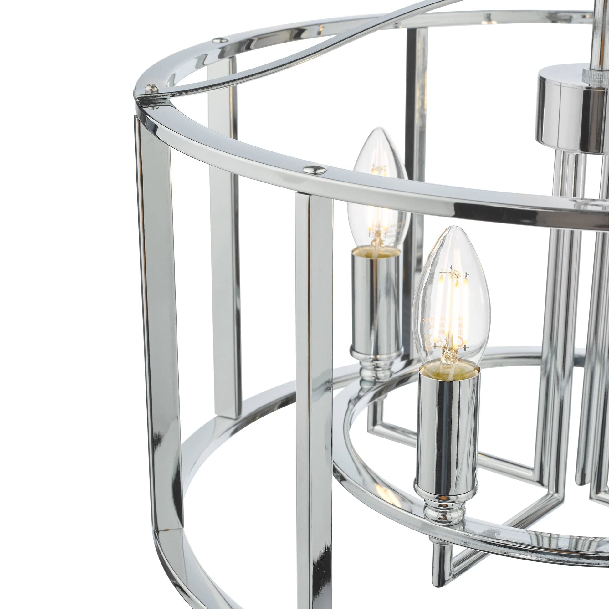 dar lighting Myka 4 Light Pendant Polished Chrome MYK0450