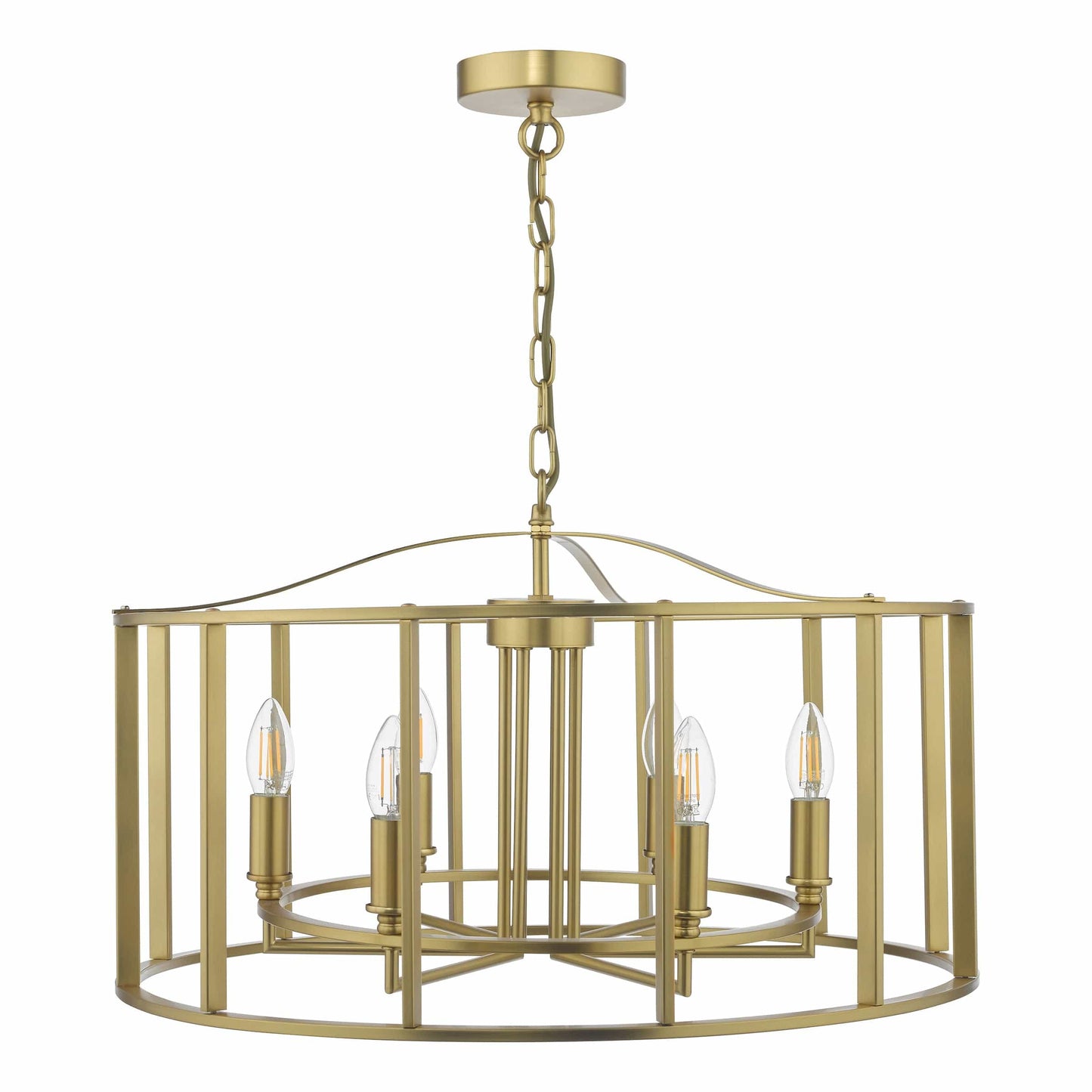 dar lighting Myka 6 Light Pendant Brushed Bronze MYK0663