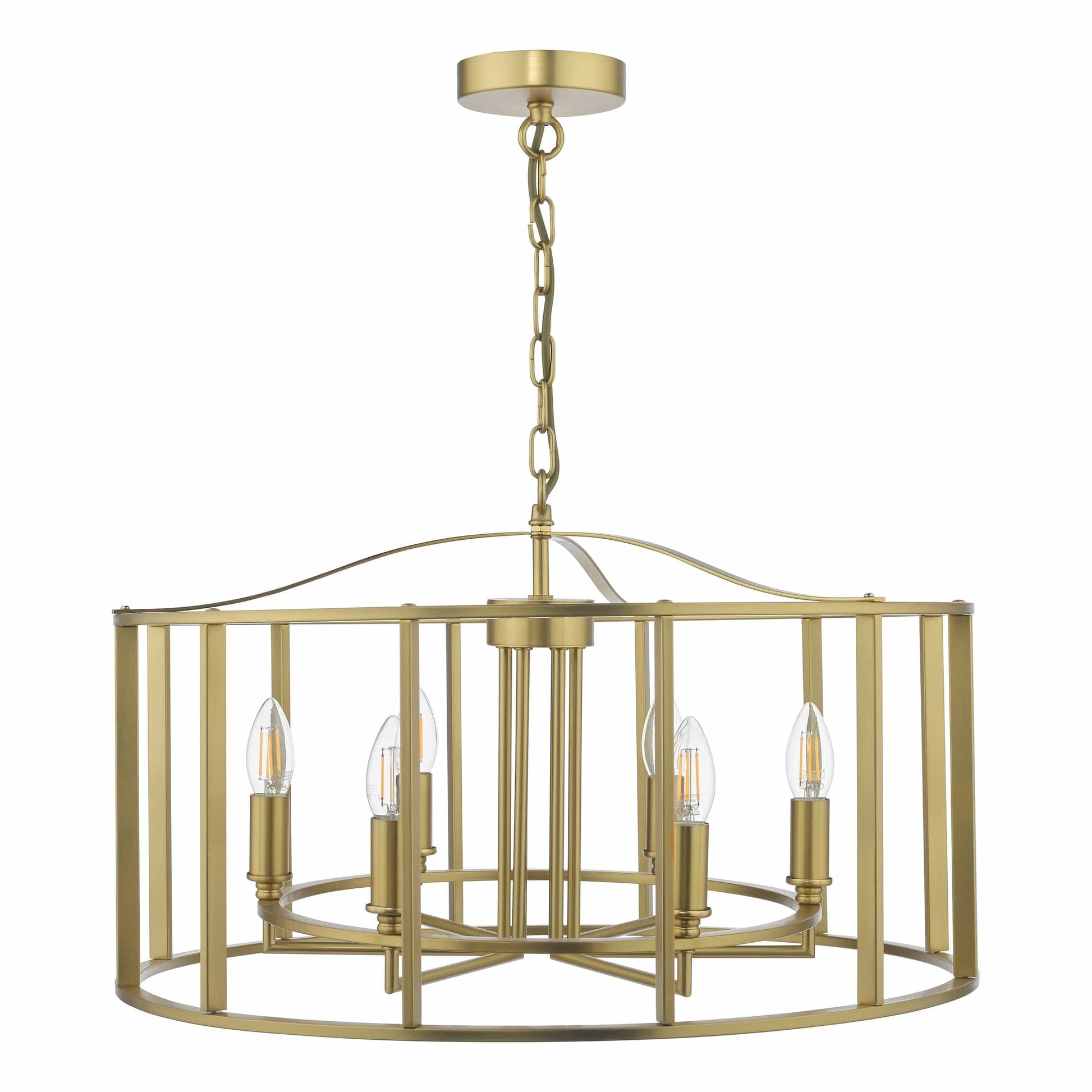 dar lighting Myka 6 Light Pendant Brushed Bronze MYK0663
