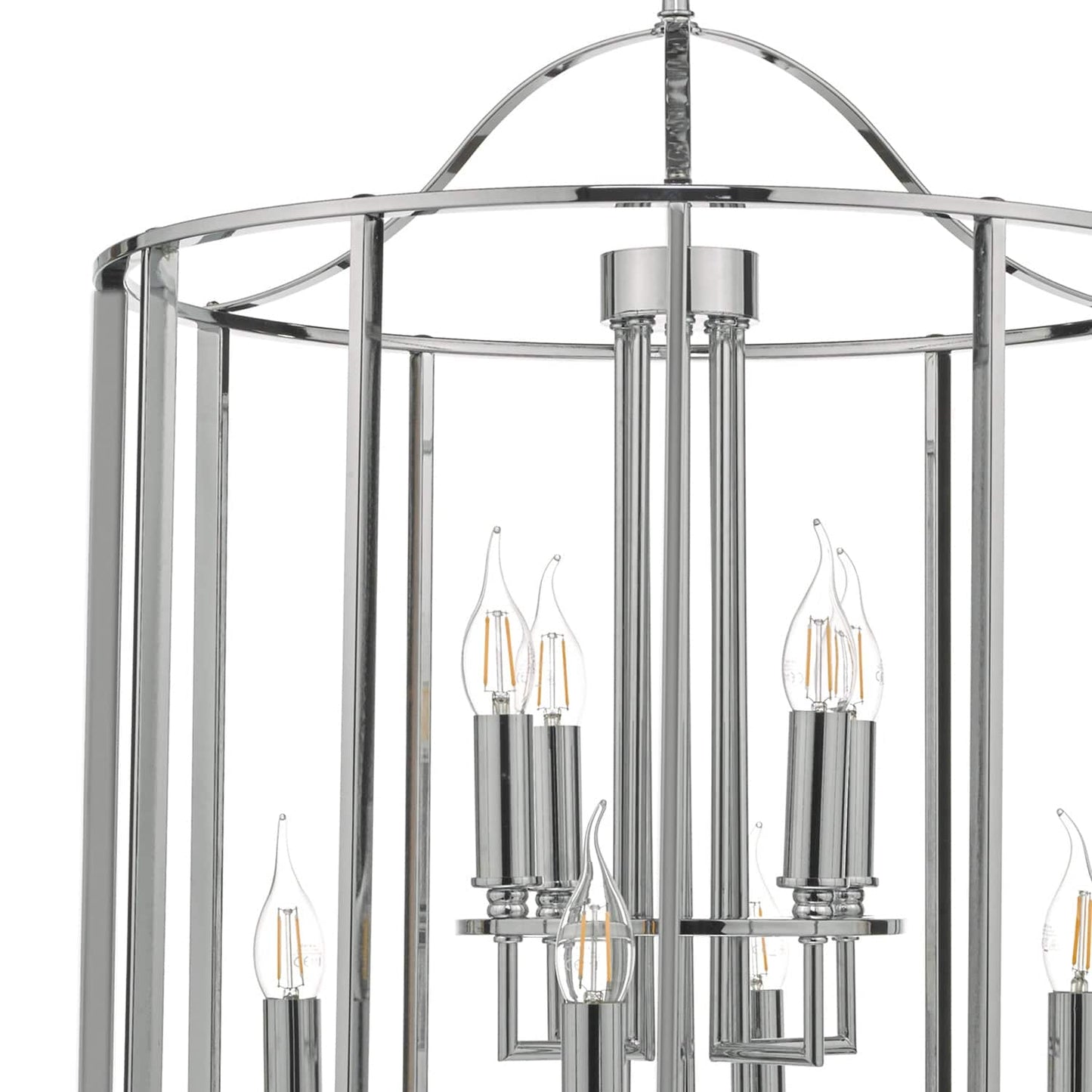 dar lighting Myka 8lt Lantern Polished Chrome MYK0850