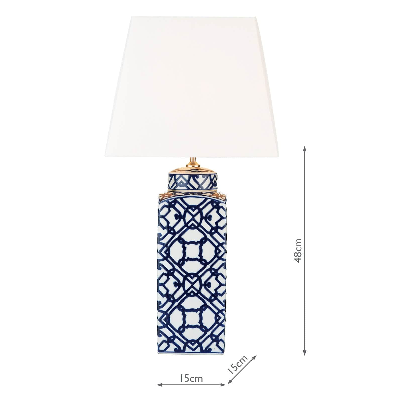 dar lighting Mystic Table Lamp Blue And White Base Only MYS4223
