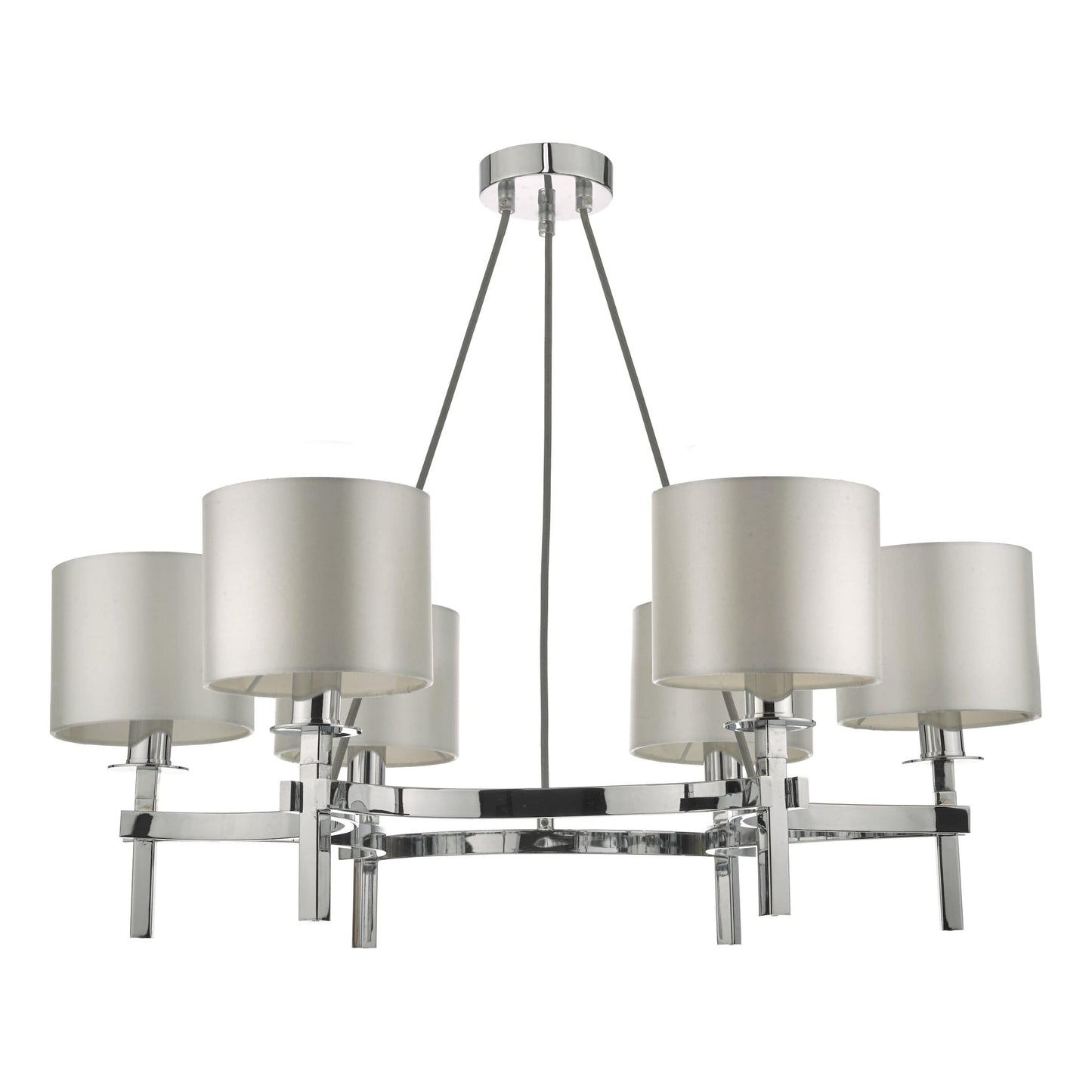 dar lighting Nacala 6 Light Pendant Polished Chrome NAC0650