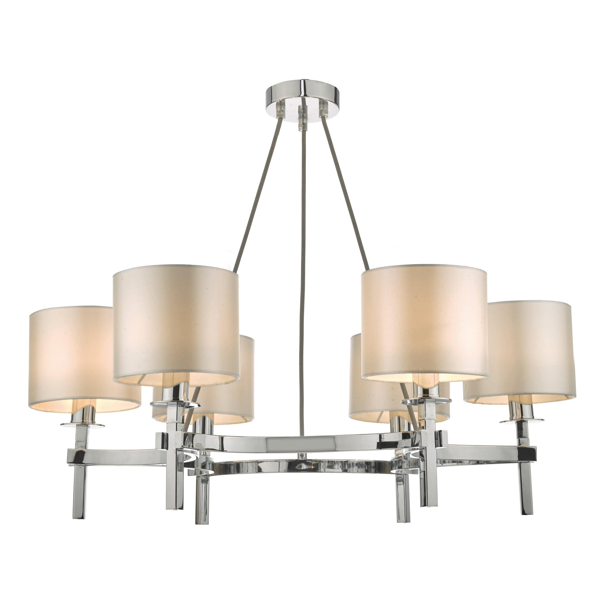 dar lighting Nacala 6 Light Pendant Polished Chrome NAC0650