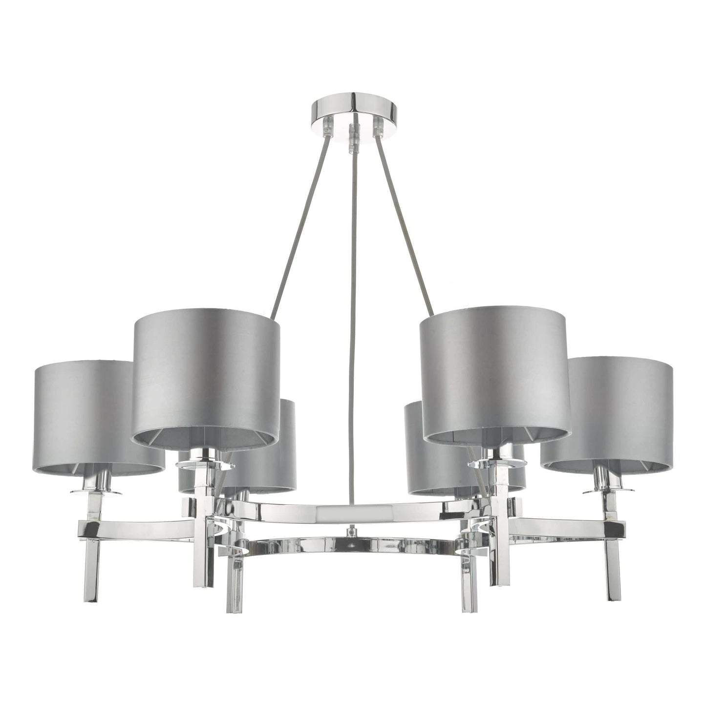 dar lighting Nacala 6 Light Pendant Polished Chrome NAC0650