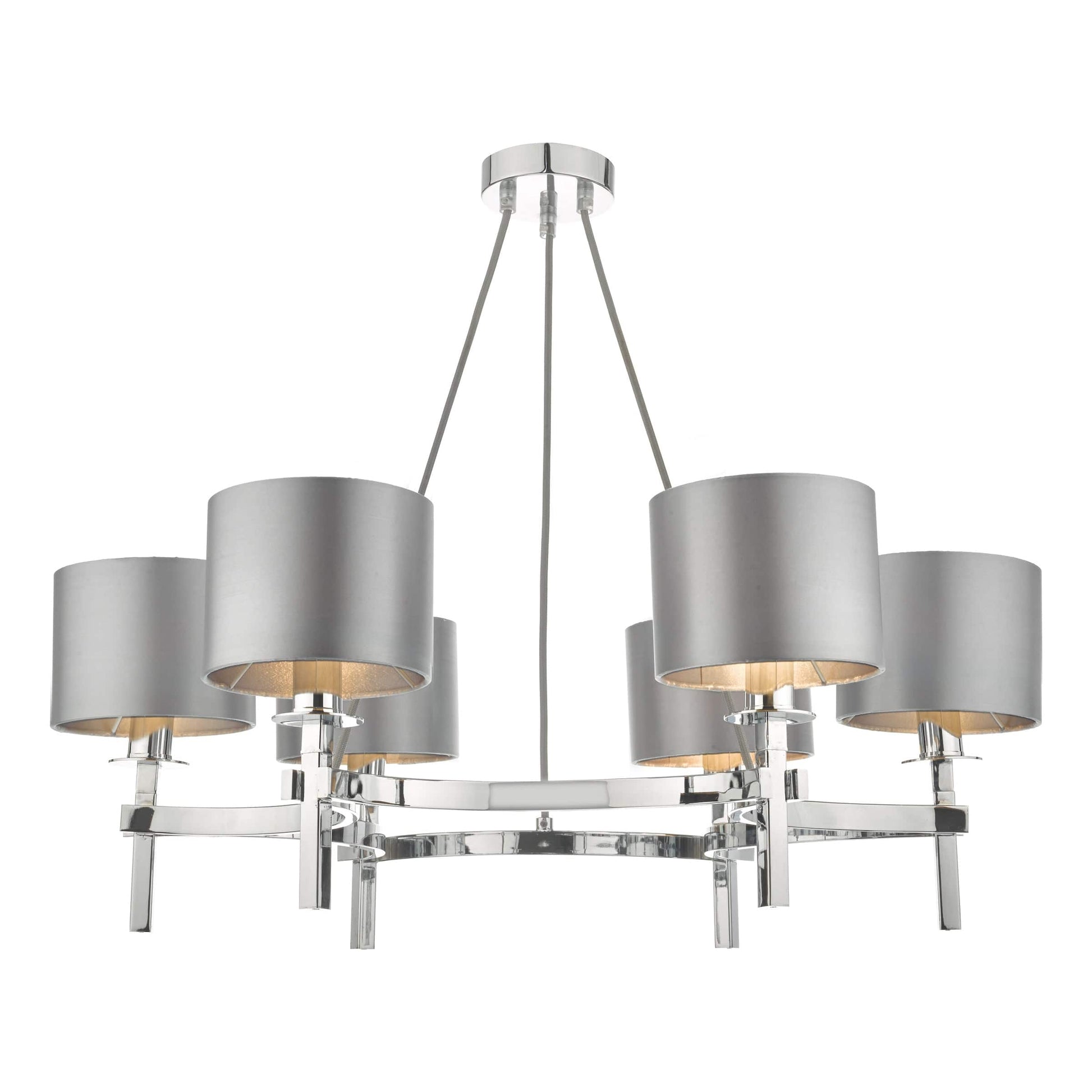 dar lighting Nacala 6 Light Pendant Polished Chrome NAC0650