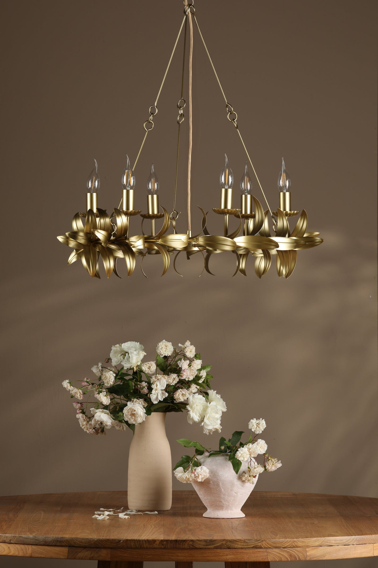 dar lighting Nadria 6 Light Pendant Satin Gold NAD0635