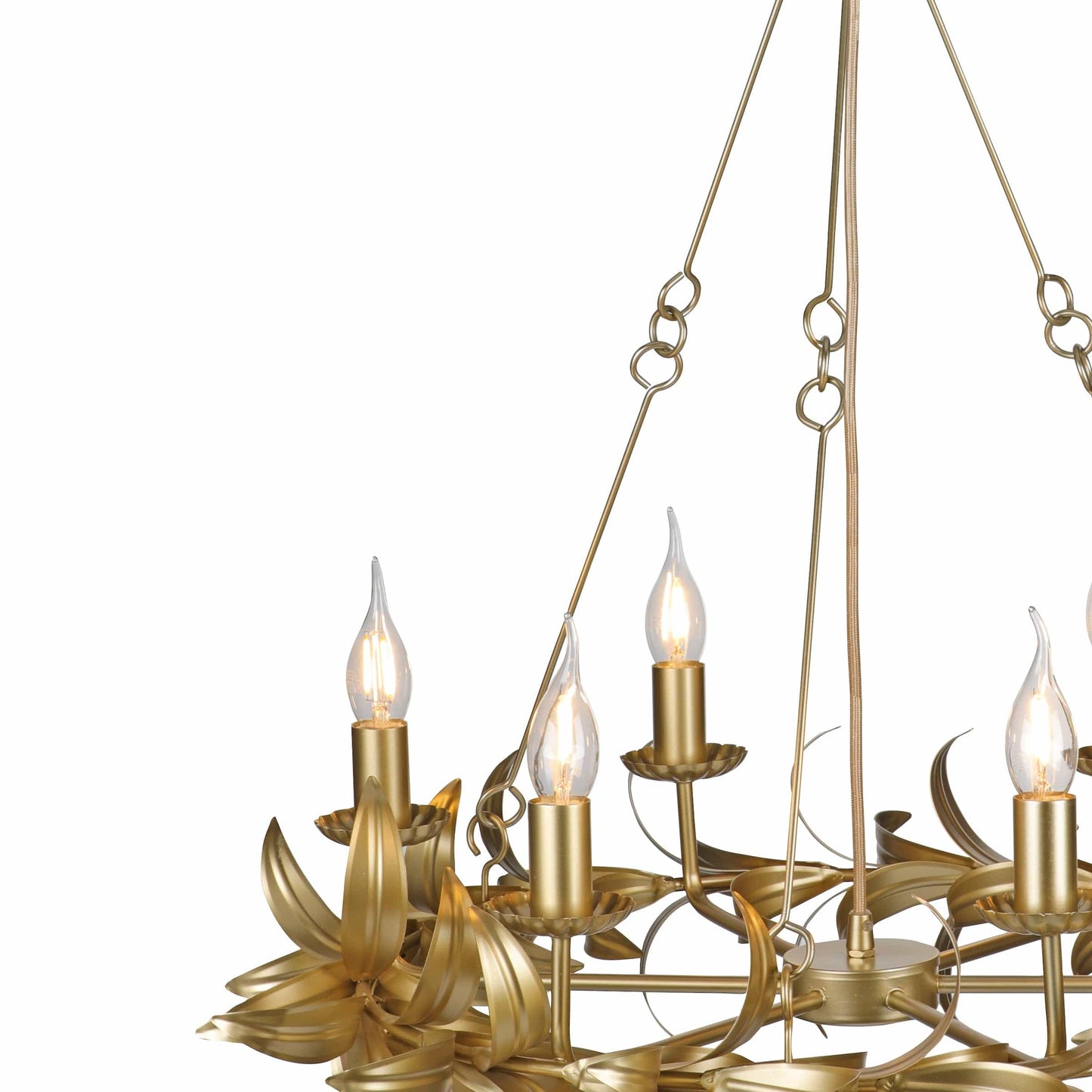 dar lighting Nadria 6 Light Pendant Satin Gold NAD0635