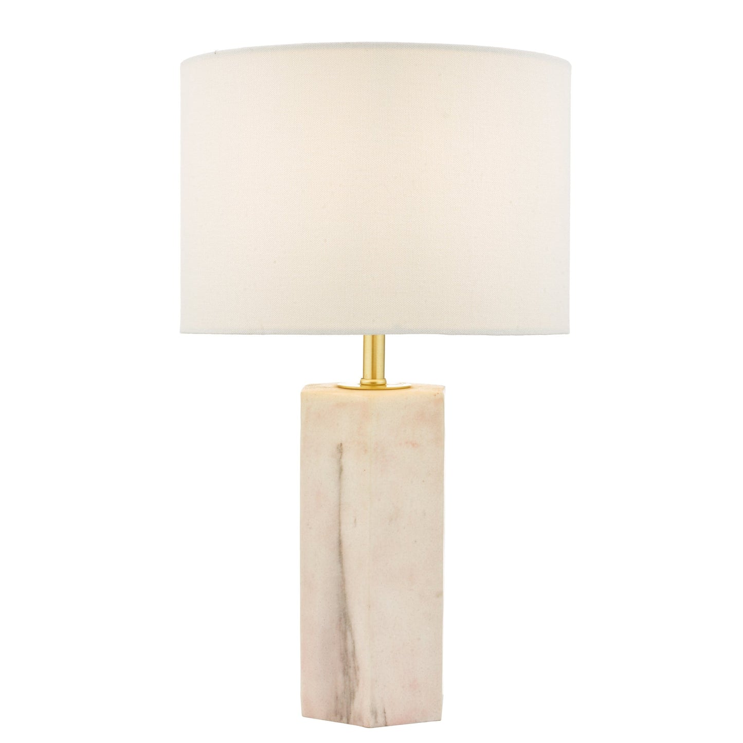 dar lighting Nalani Table Lamp Pink Marble Effect With Shade NAL4203