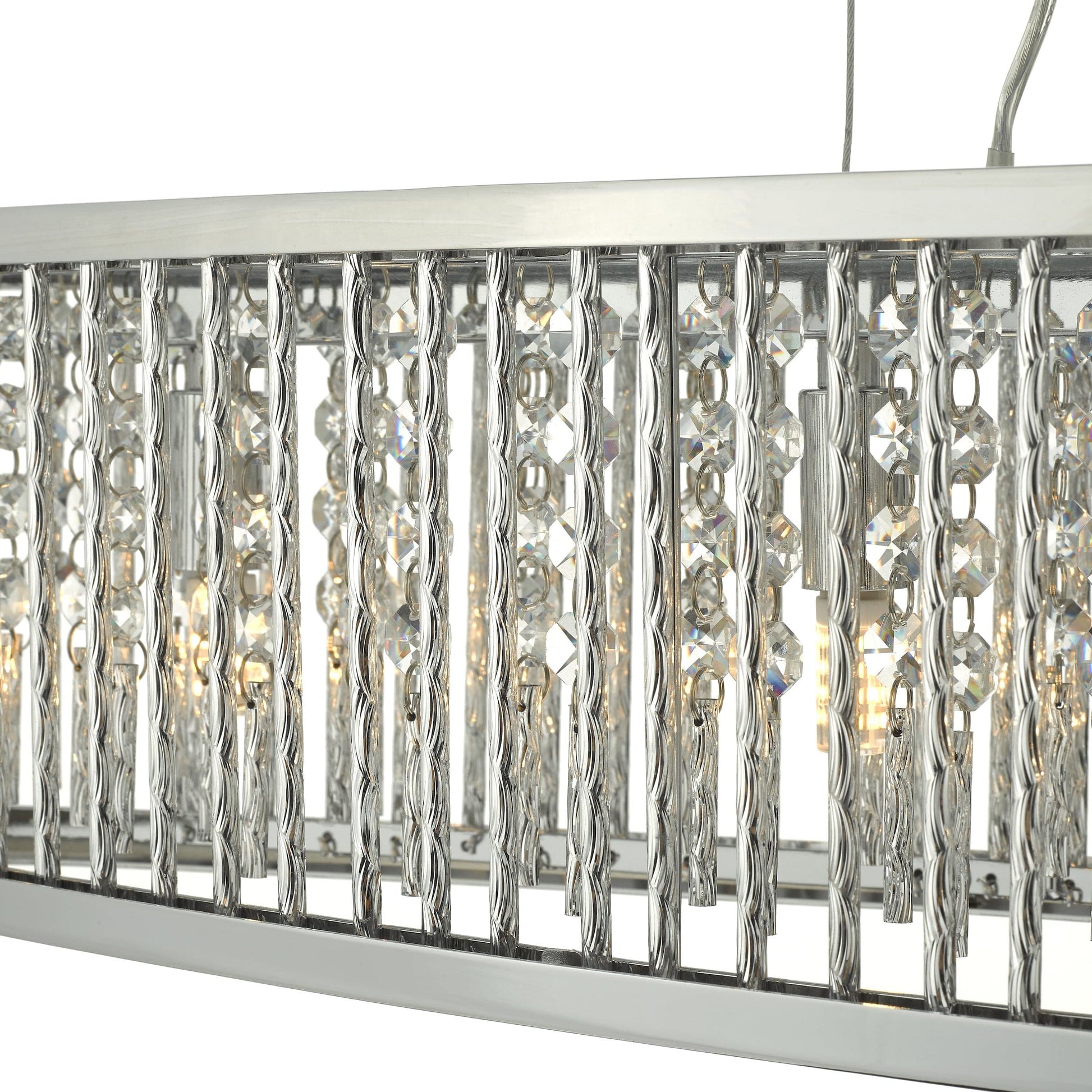 dar lighting Nantes 5 Light Bar Pendant Polished Chrome Aluminium NAN6268