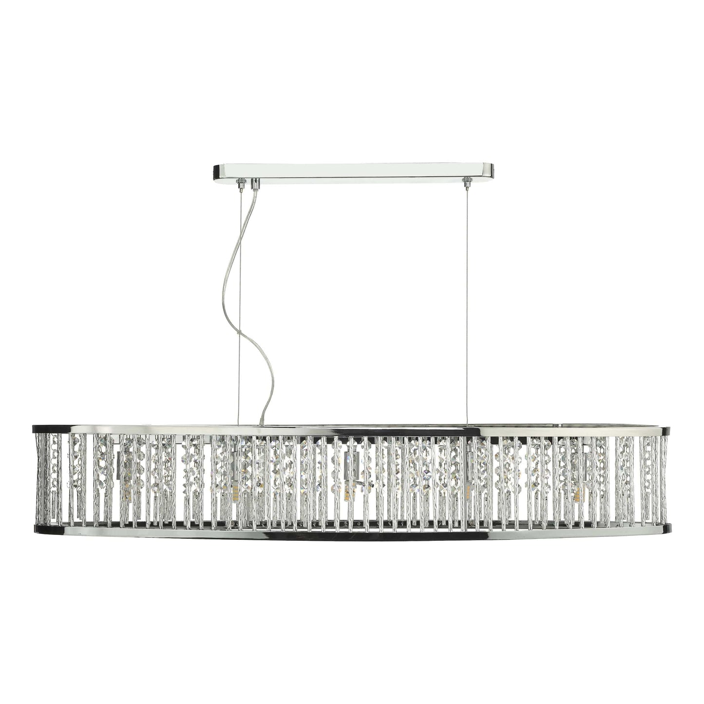 dar lighting Nantes 5 Light Bar Pendant Polished Chrome Aluminium NAN6268