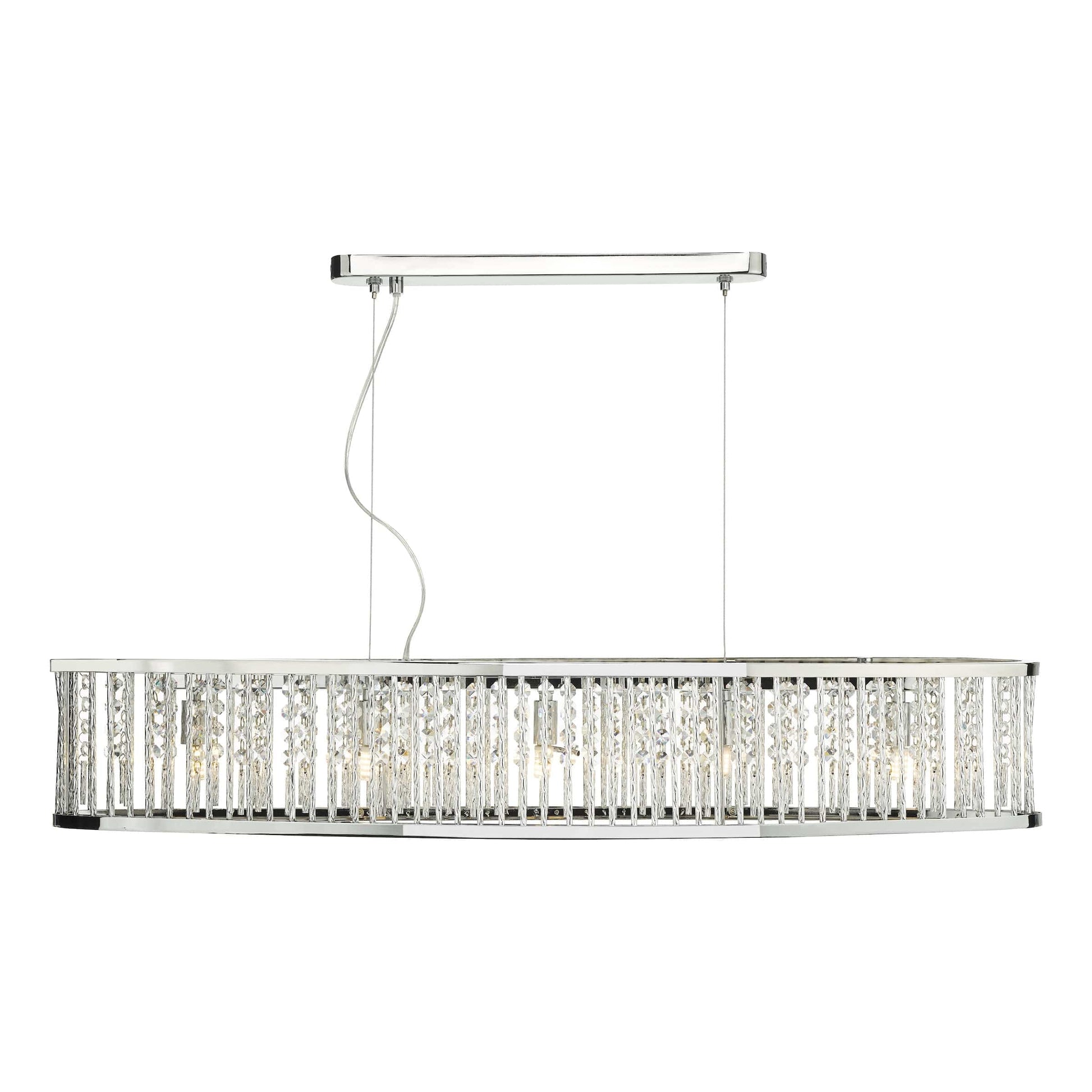 dar lighting Nantes 5 Light Bar Pendant Polished Chrome Aluminium NAN6268