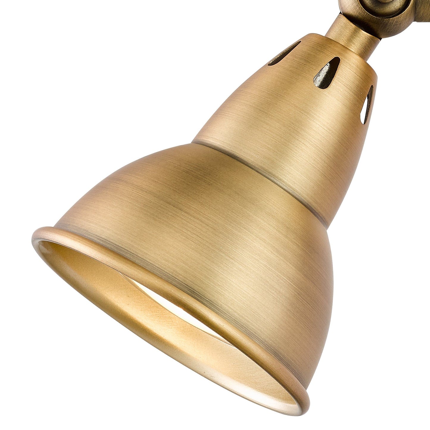 dar lighting Nathaniel Single Wall Spotlight Aged Brass NAT0742