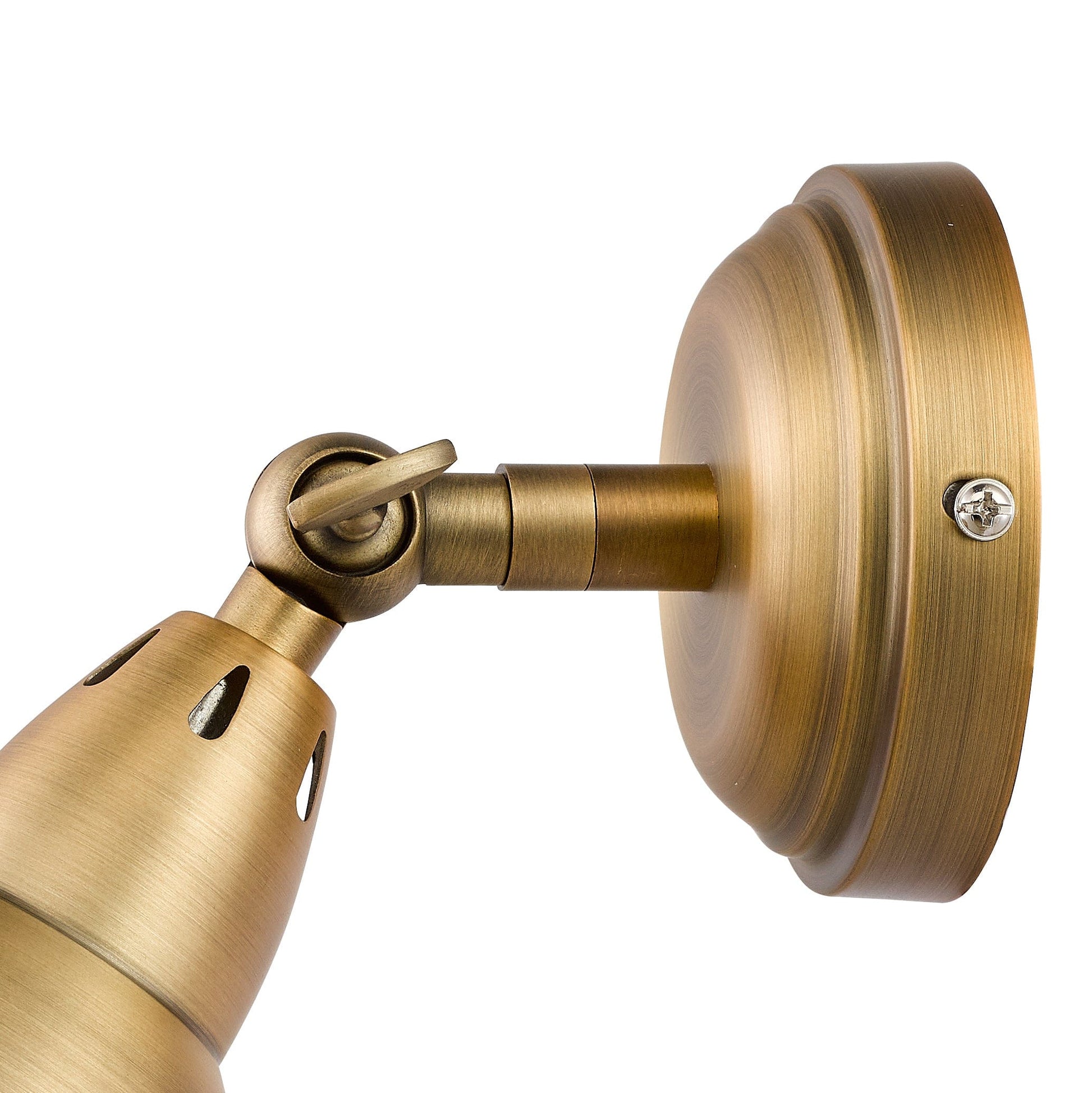 dar lighting Nathaniel Single Wall Spotlight Aged Brass NAT0742