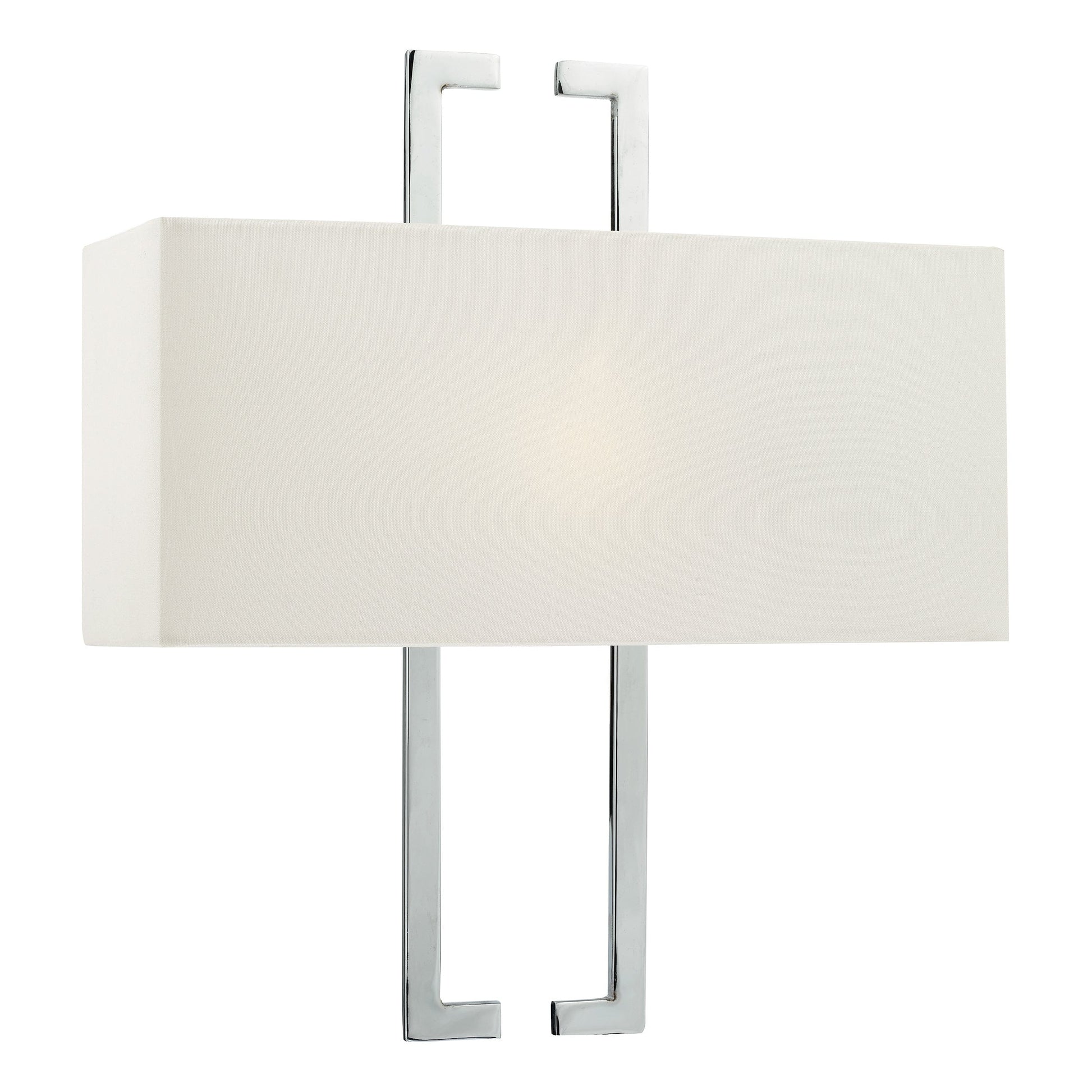 dar lighting Nile Wall Light Polished Chrome With Shade NIL0750