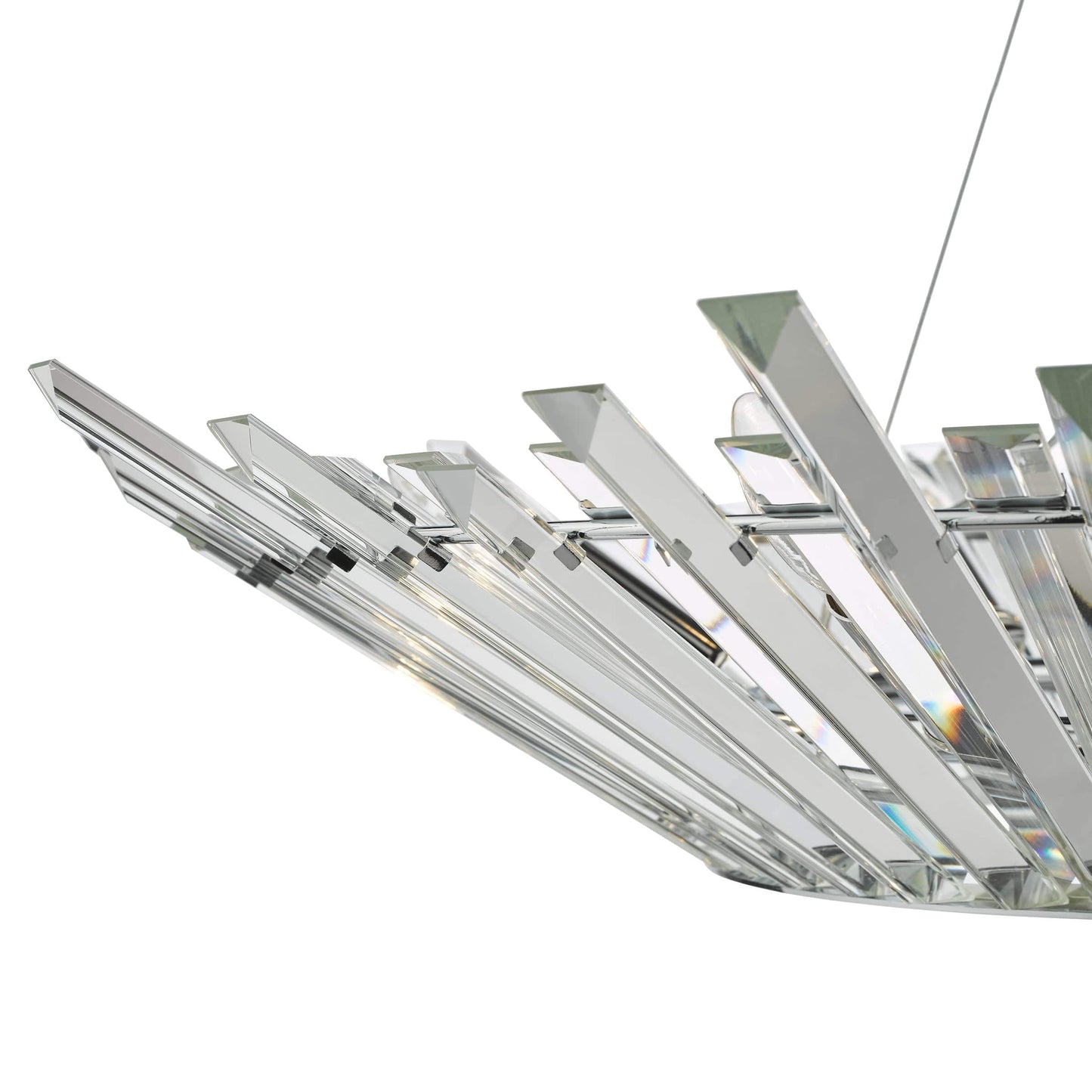 dar lighting Nimbus 6 Light Pendant Polished Chrome Crystal NIM0650