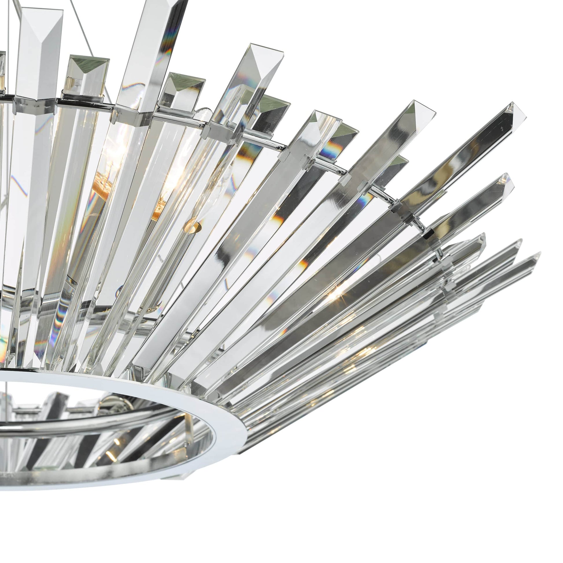 dar lighting Nimbus 6 Light Pendant Polished Chrome Crystal NIM0650