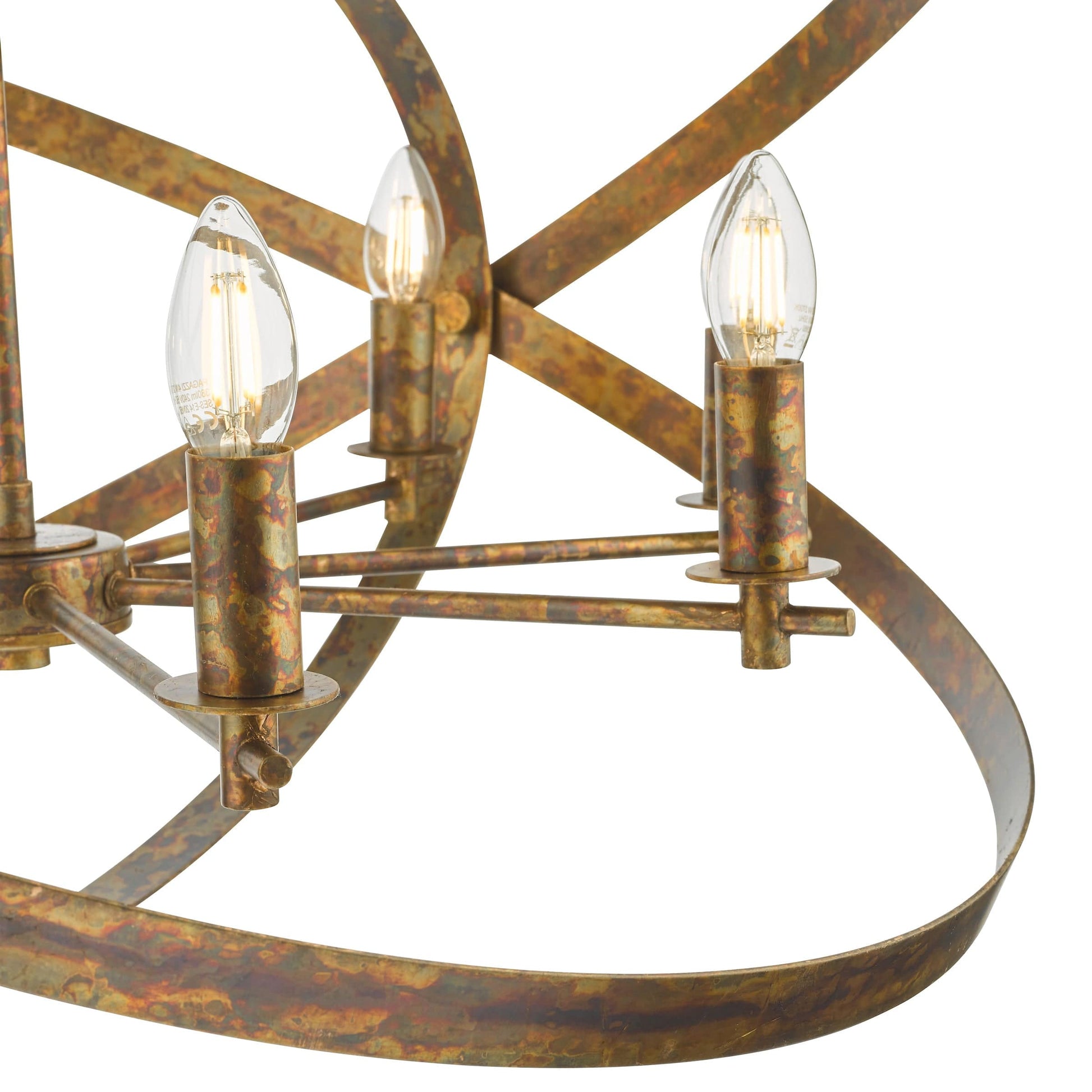 dar lighting Nitya 8 Light Pendant Mottled Copper NIT0864