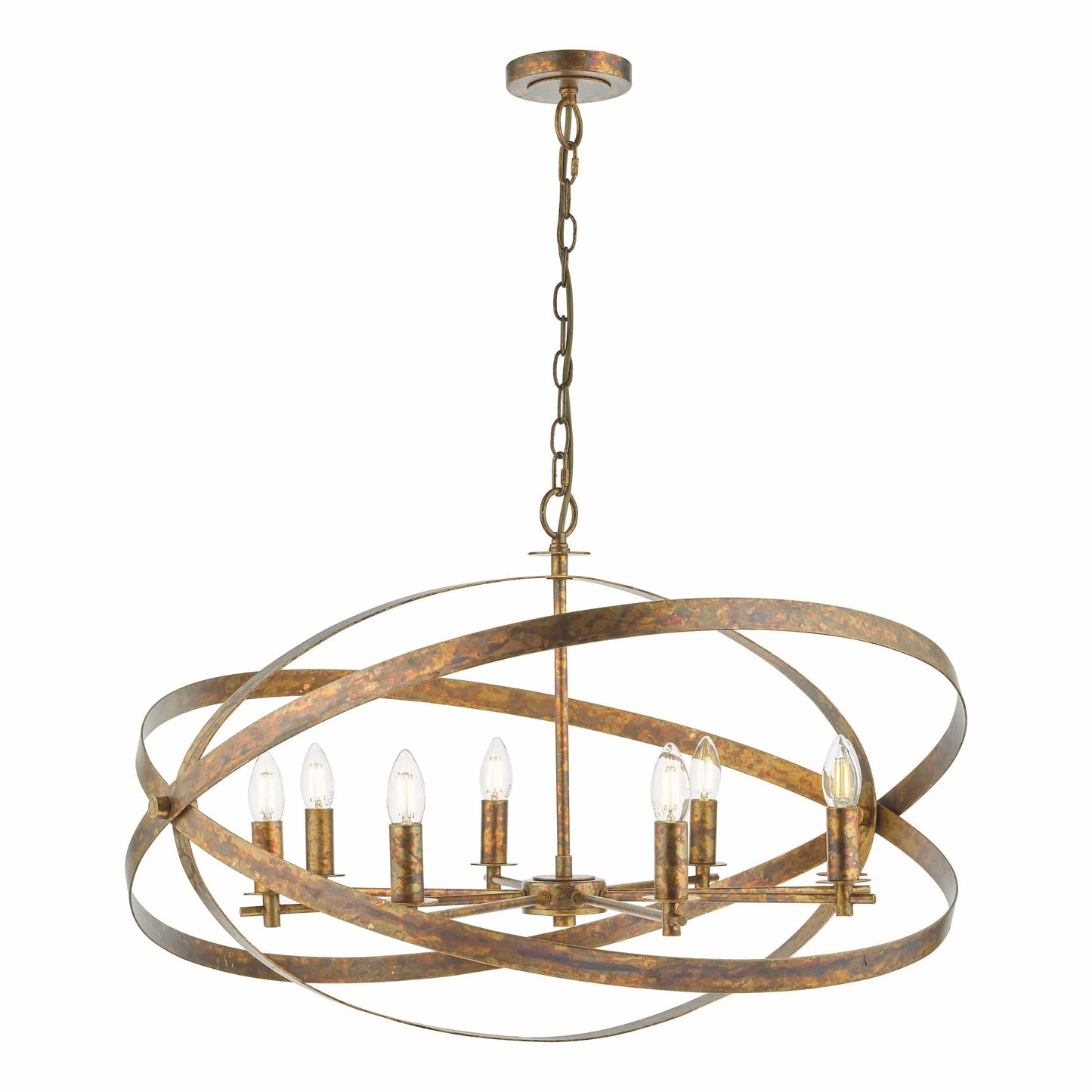 dar lighting Nitya 8 Light Pendant Mottled Copper NIT0864