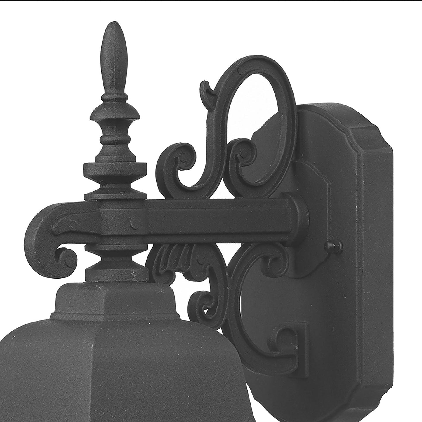 dar lighting Norfolk Outdoor Wall Light Black Glass IP43 NOR1522