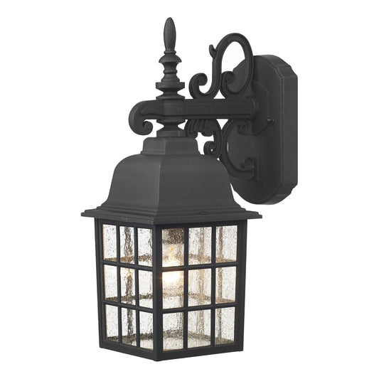dar lighting Norfolk Outdoor Wall Light Black Glass IP43 NOR1522