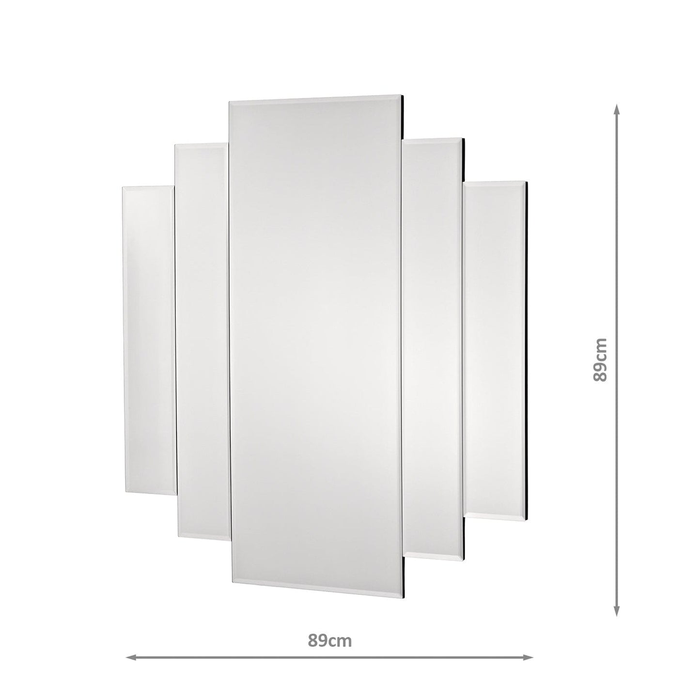 dar lighting Odeon Rectangle Stepped Mirror 88 x 88cm 002ODE8888