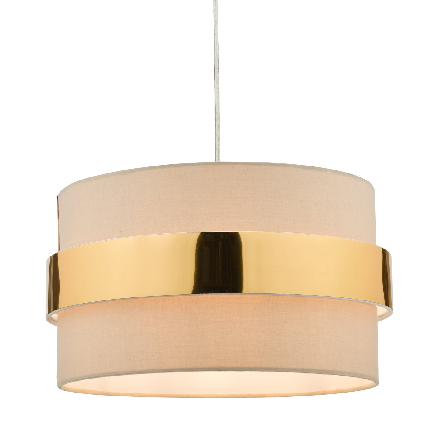 dar lighting Oki Easy Fit Shade Taupe With Gold Band OKI6529