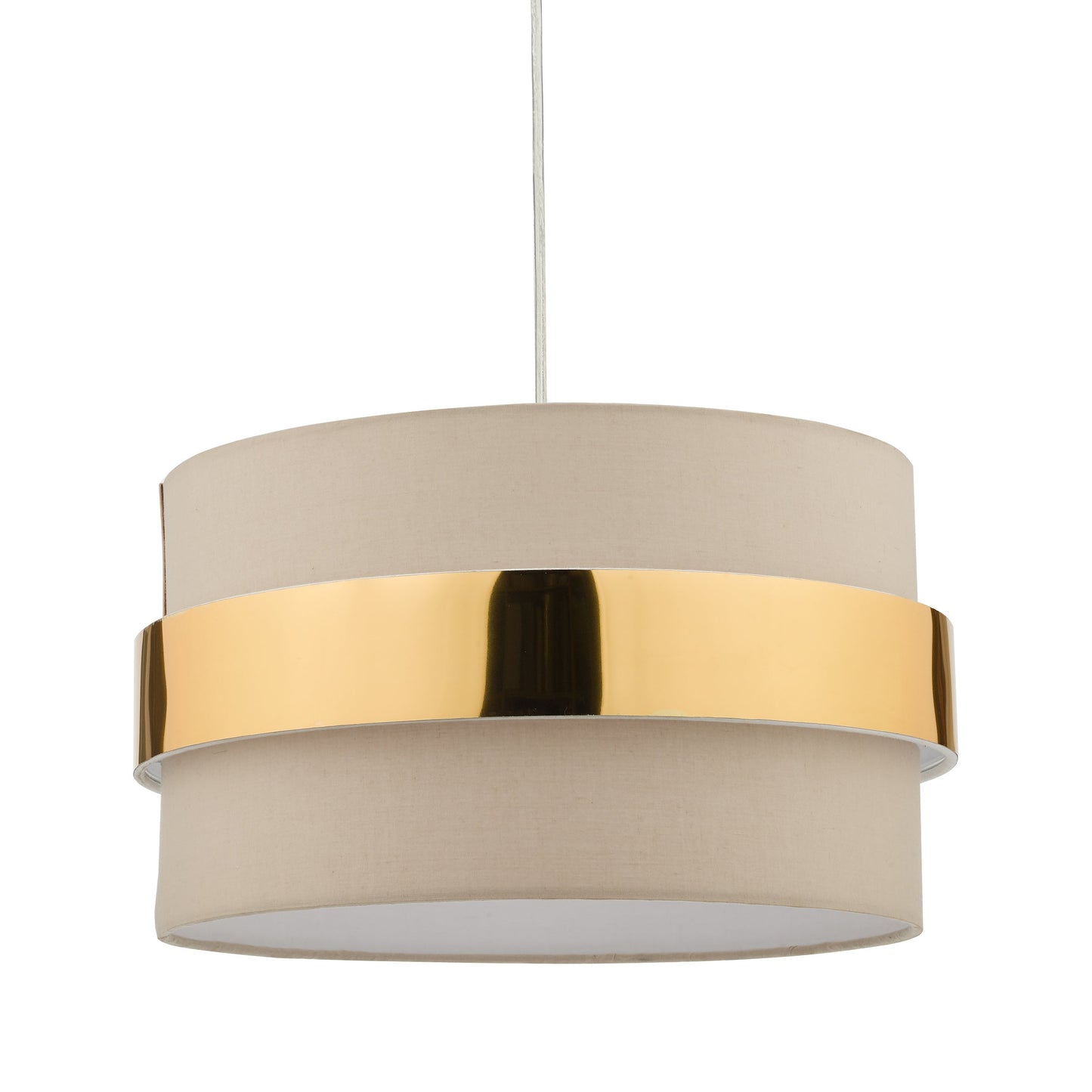 dar lighting Oki Easy Fit Shade Taupe With Gold Band OKI6529