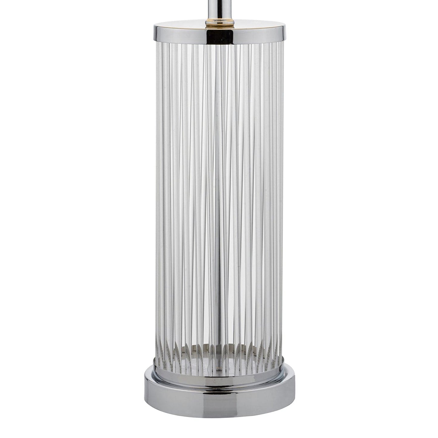 dar lighting Olalla Table Lamp Polished Chrome Clear Glass With Shade OLA4350-X
