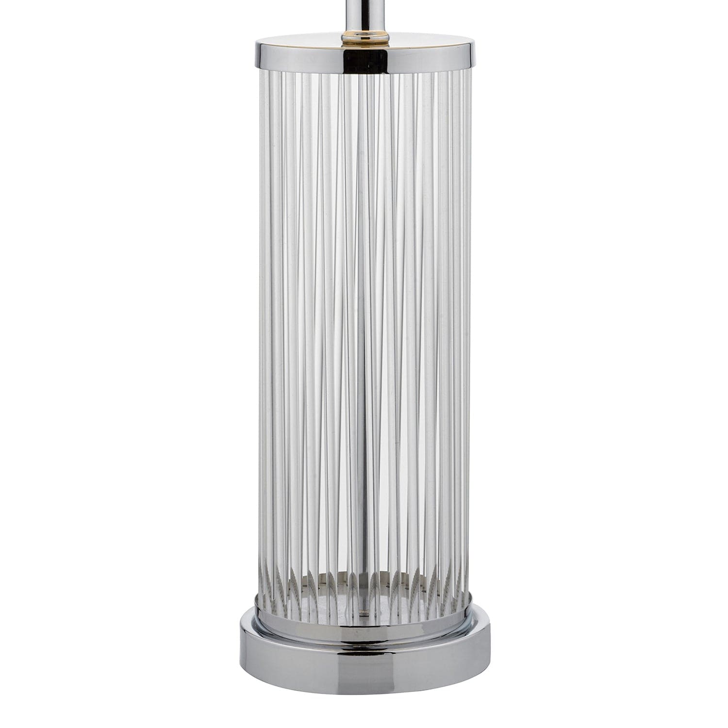 dar lighting Olalla Table Lamp Polished Chrome Clear Glass With Shade OLA4350-X