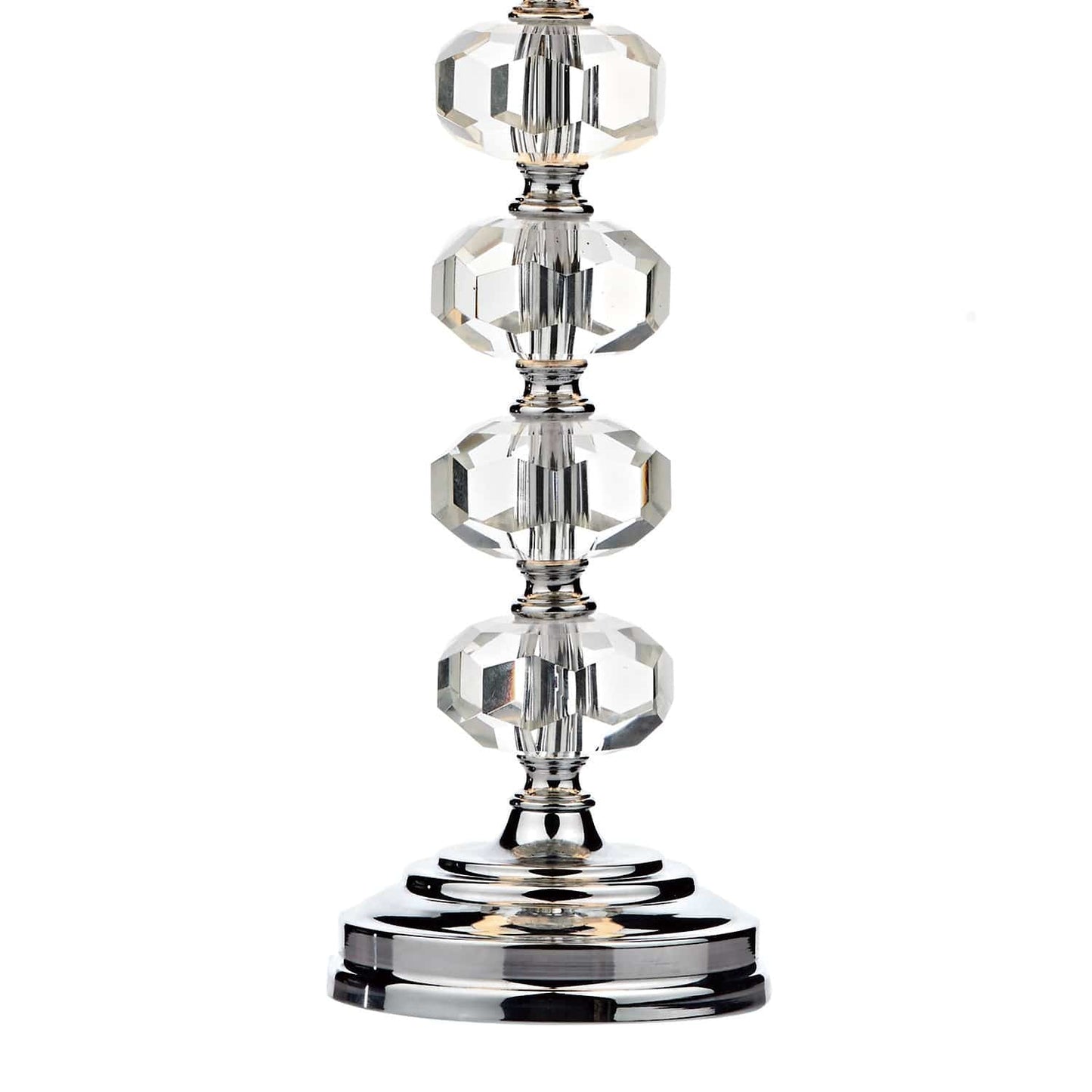 dar lighting Oleana Table Lamp Polished Chrome Crystal With Shade OLE4250