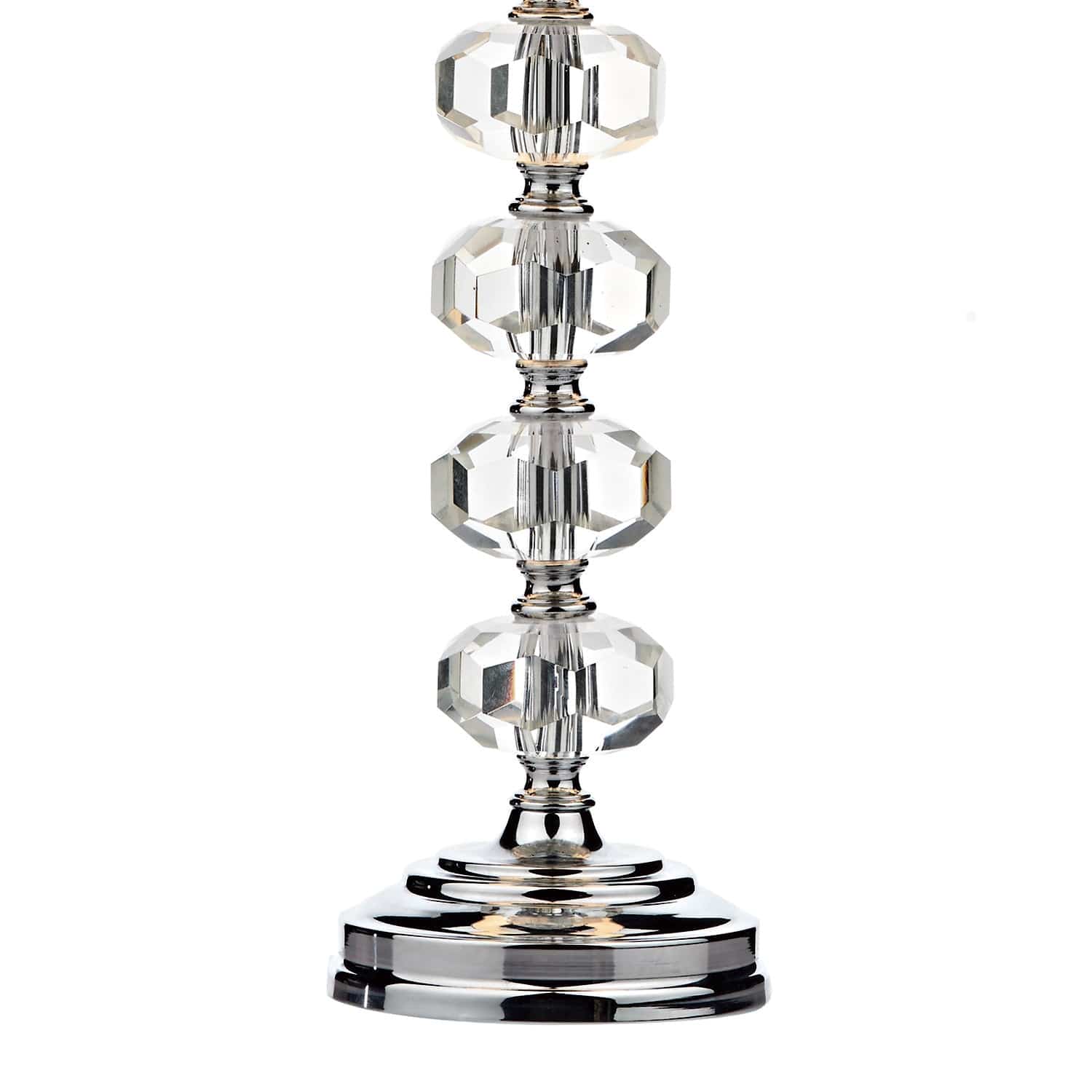 dar lighting Oleana Table Lamp Polished Chrome Crystal With Shade OLE4250