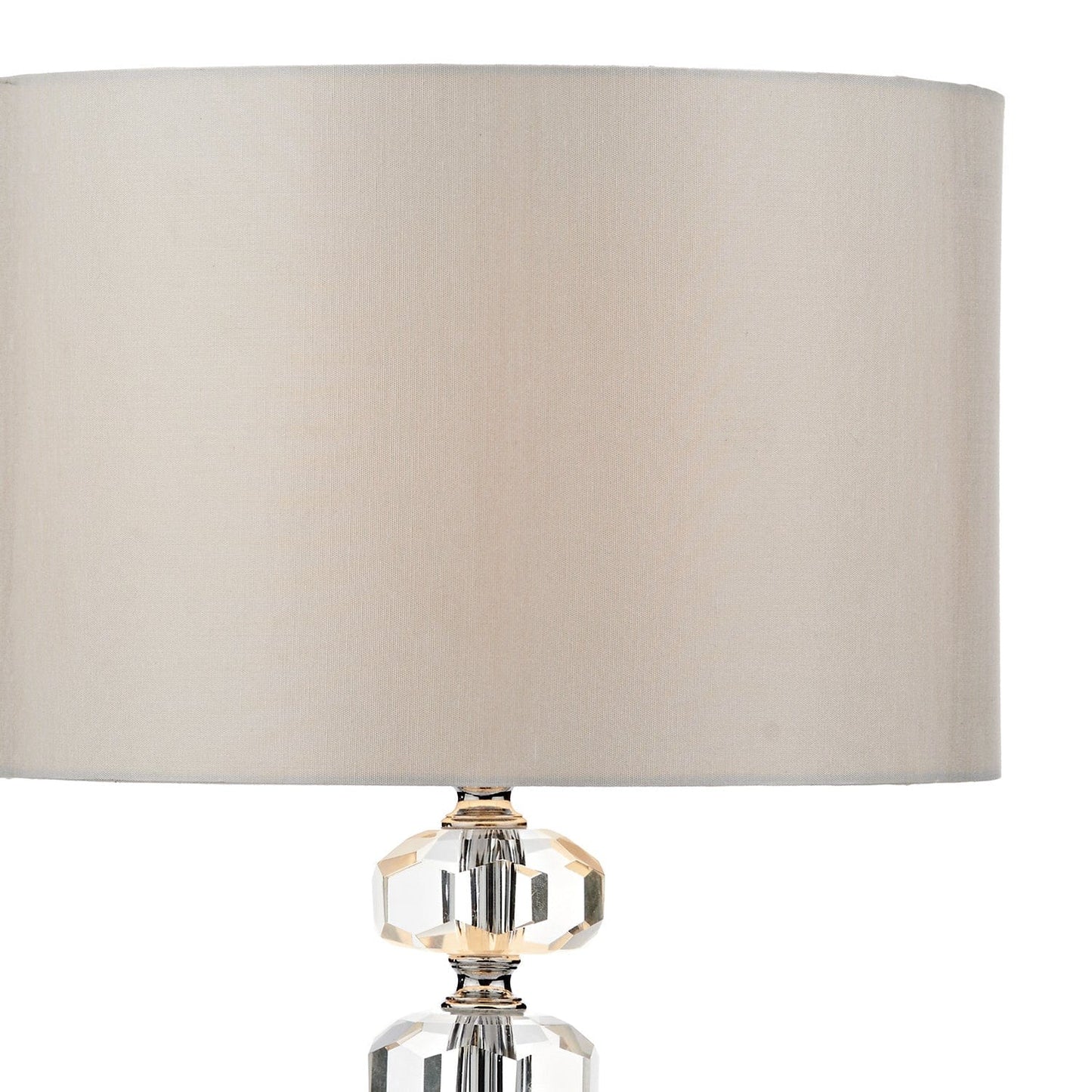 dar lighting Oleana Table Lamp Polished Chrome Crystal With Shade OLE4250