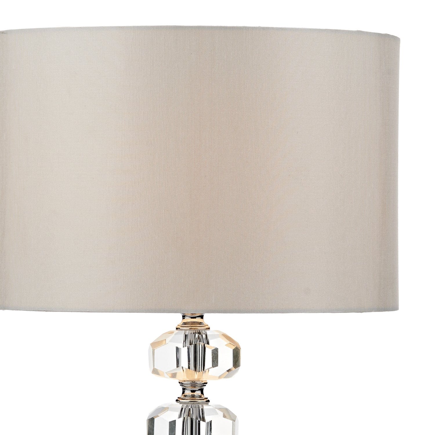 dar lighting Oleana Table Lamp Polished Chrome Crystal With Shade OLE4250